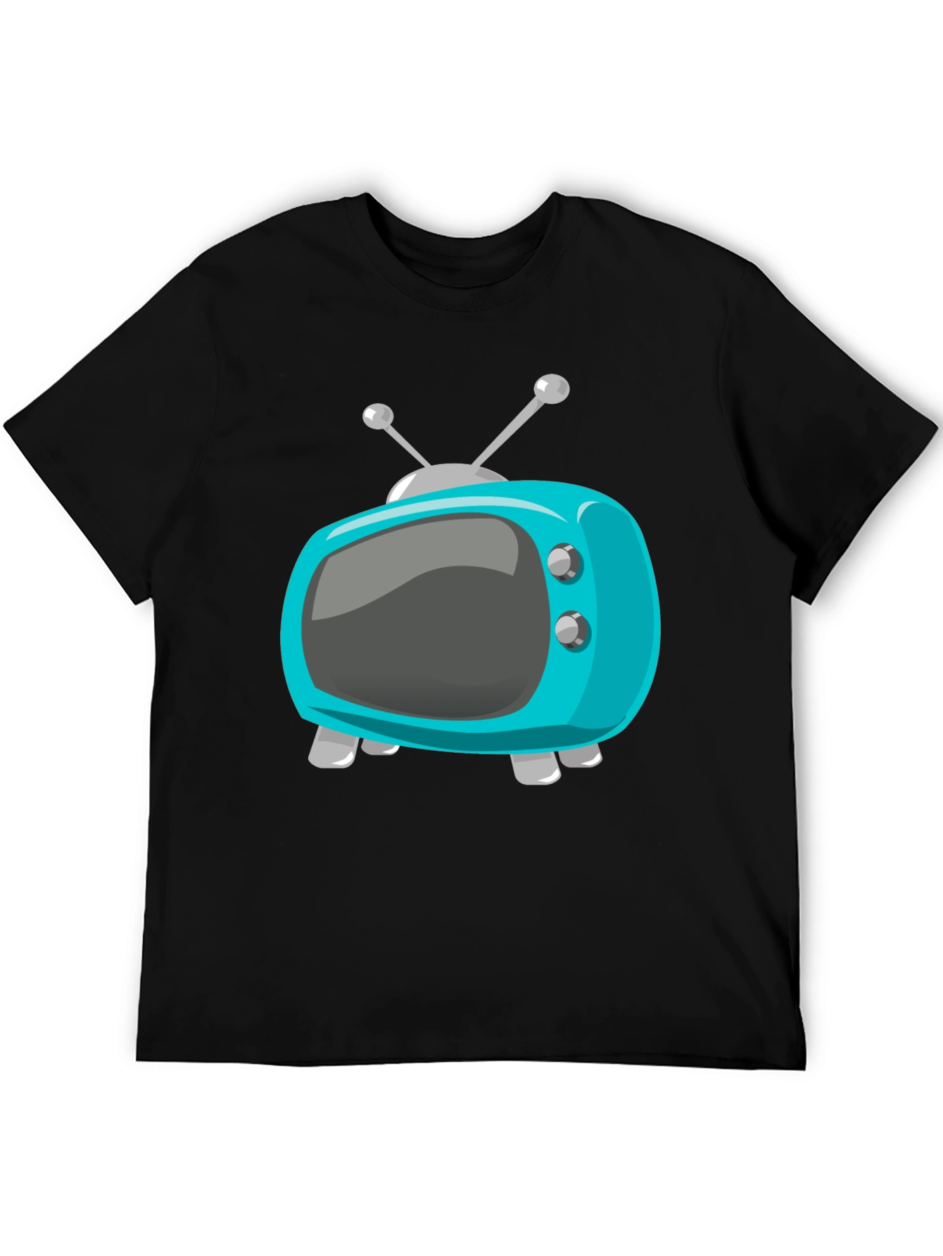 Retro Cartoon TV Graphic T-Shirt