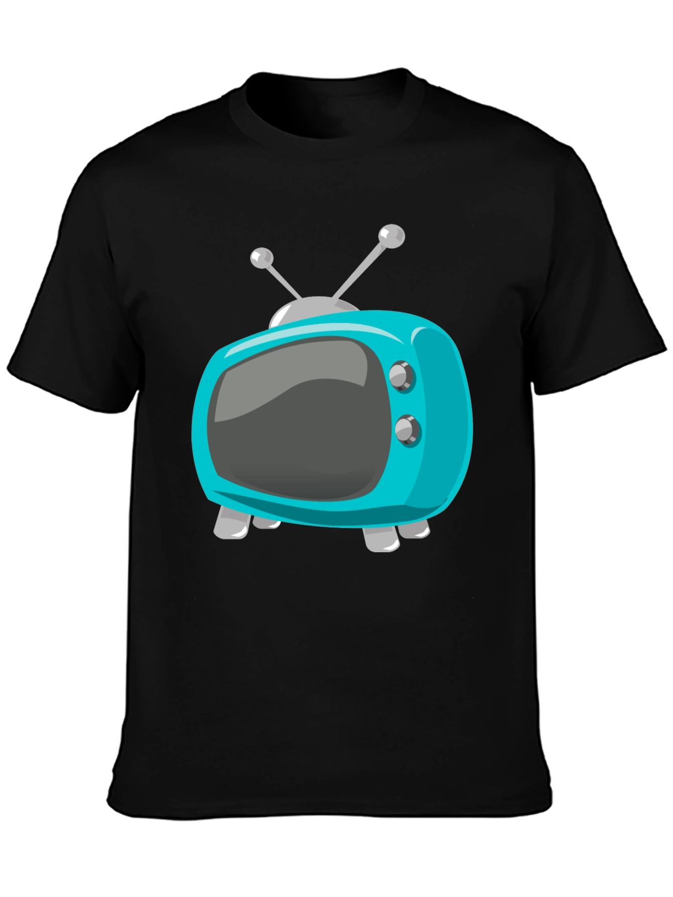 Retro Cartoon TV Graphic T-Shirt