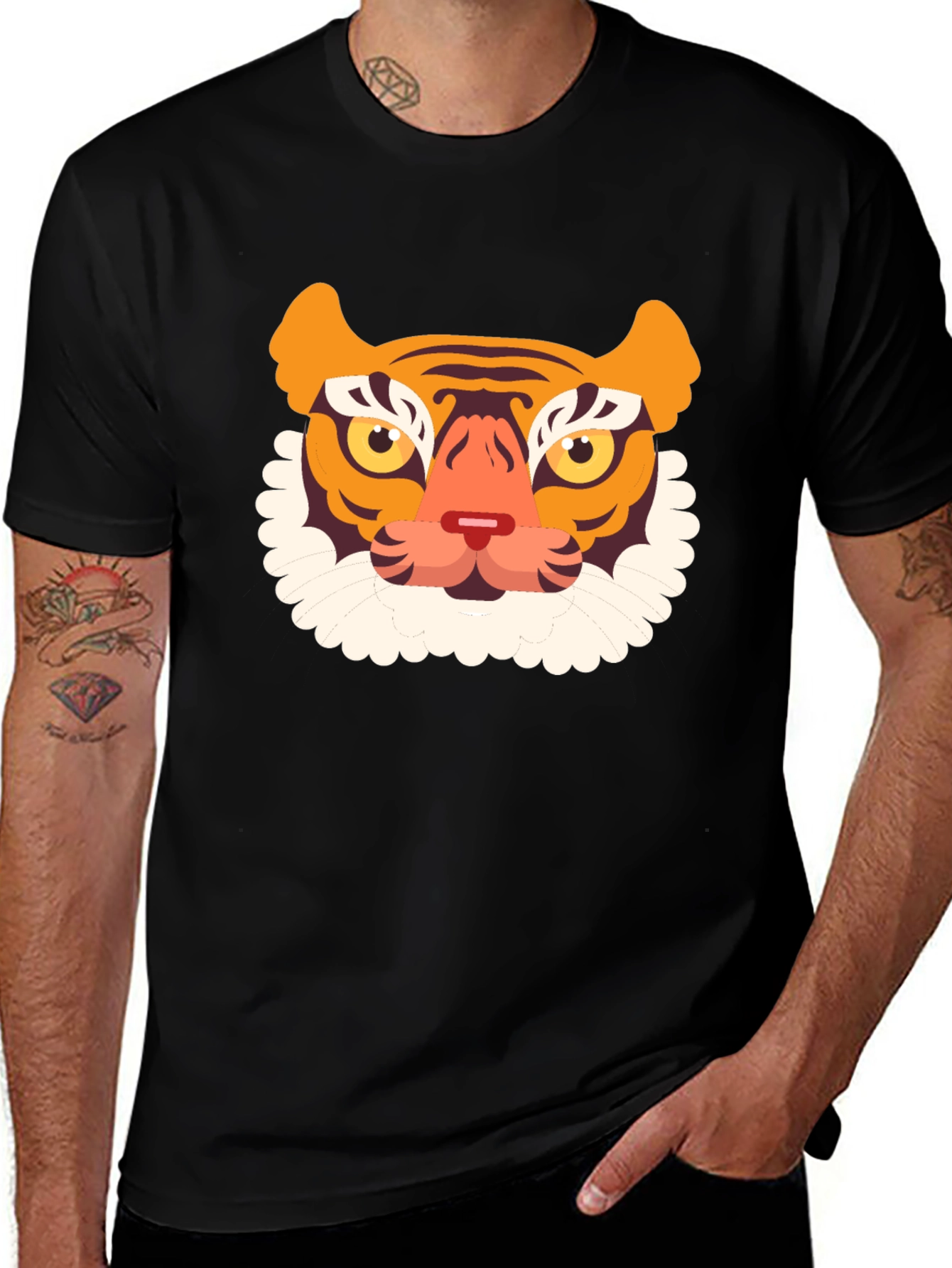 Tiger Graphic Black T-Shirt - Stylish Casual Wear