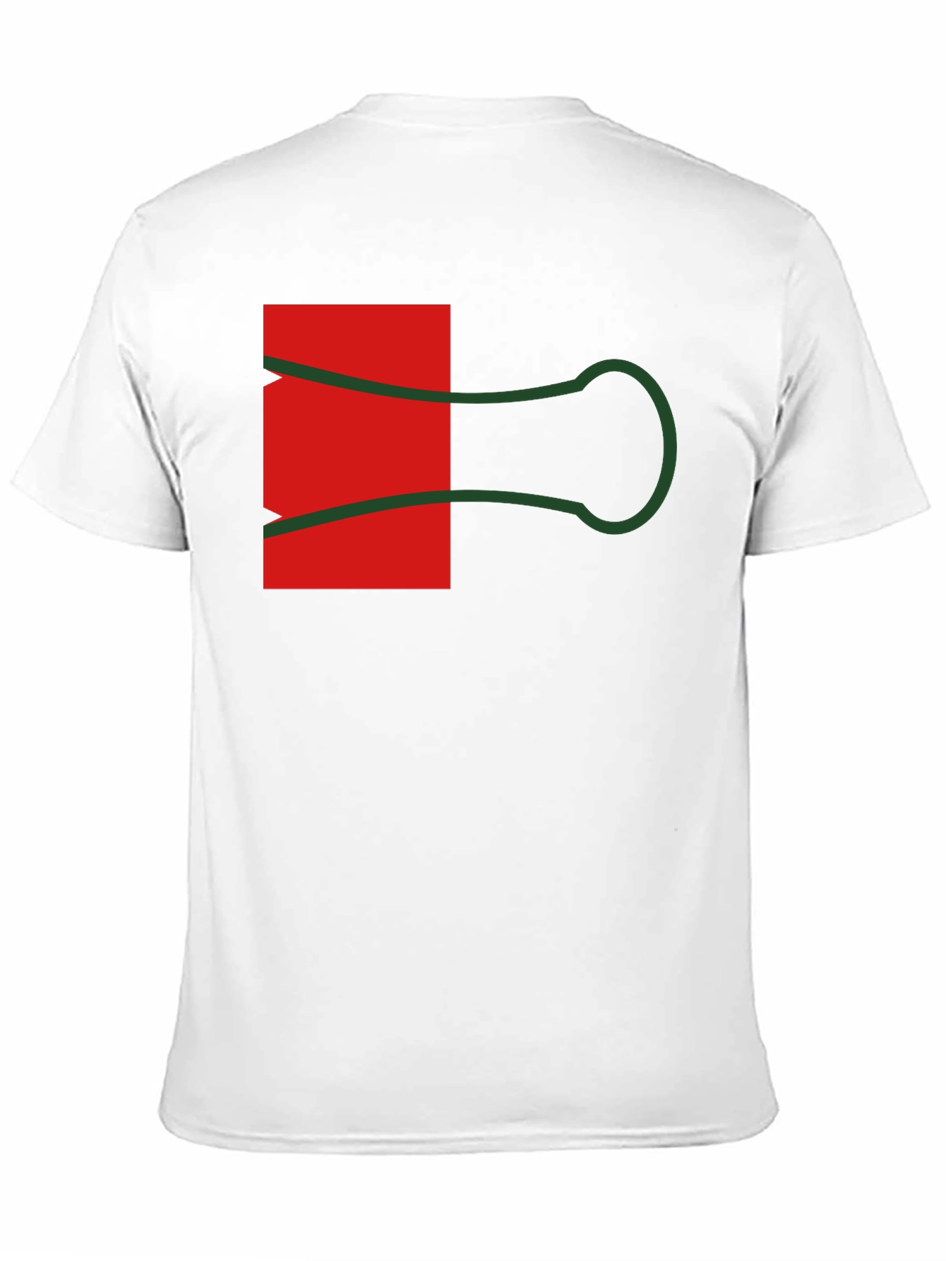 Abstract Paper Clip Graphic Tee - Black