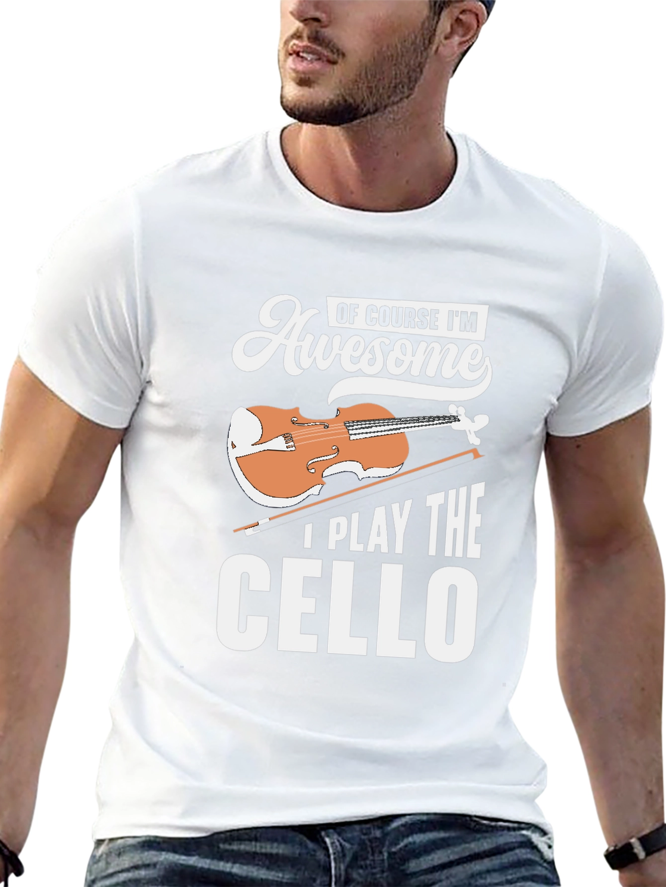 Awesome Cello Player Black T-Shirt