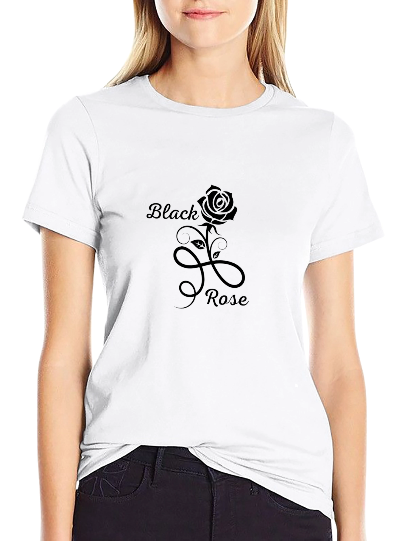 Black Rose Graphic T-Shirt - Stylish Mens Tee