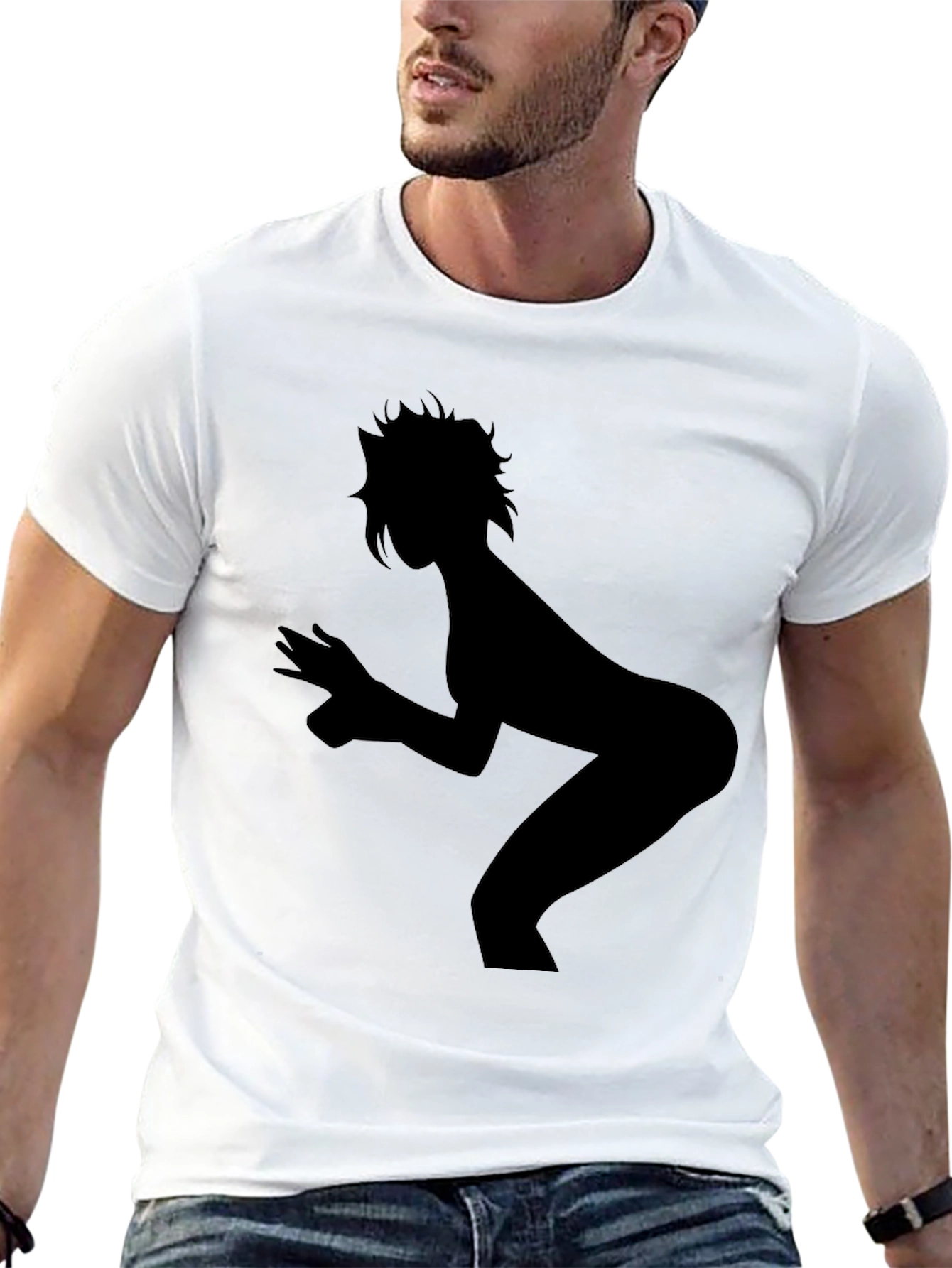 Silhouette Graphic Tee - Black Unisex T-Shirt