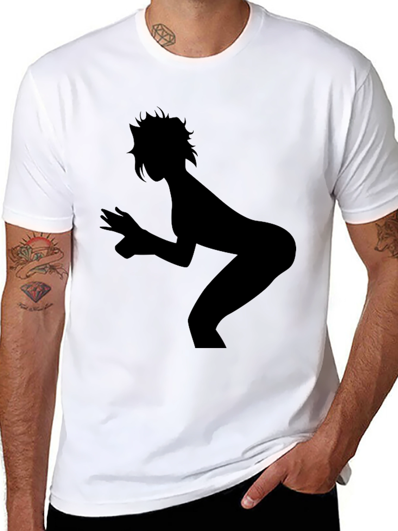 Silhouette Graphic Tee - Black Unisex T-Shirt