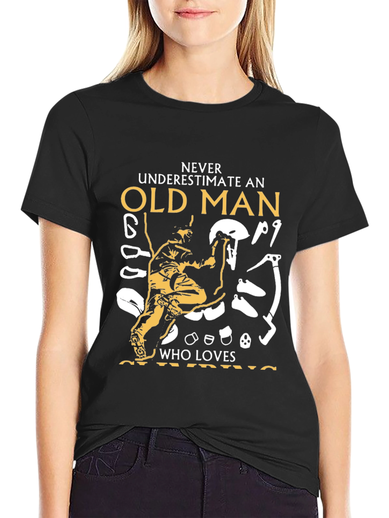 Climbing Old Man Graphic Tee
