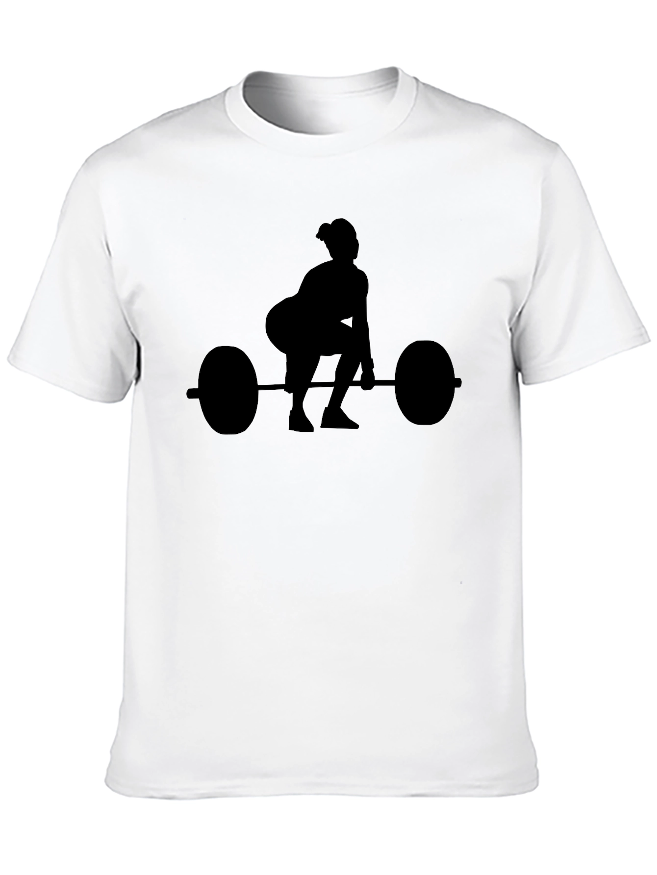 Weightlifting Silhouette Black T-Shirt