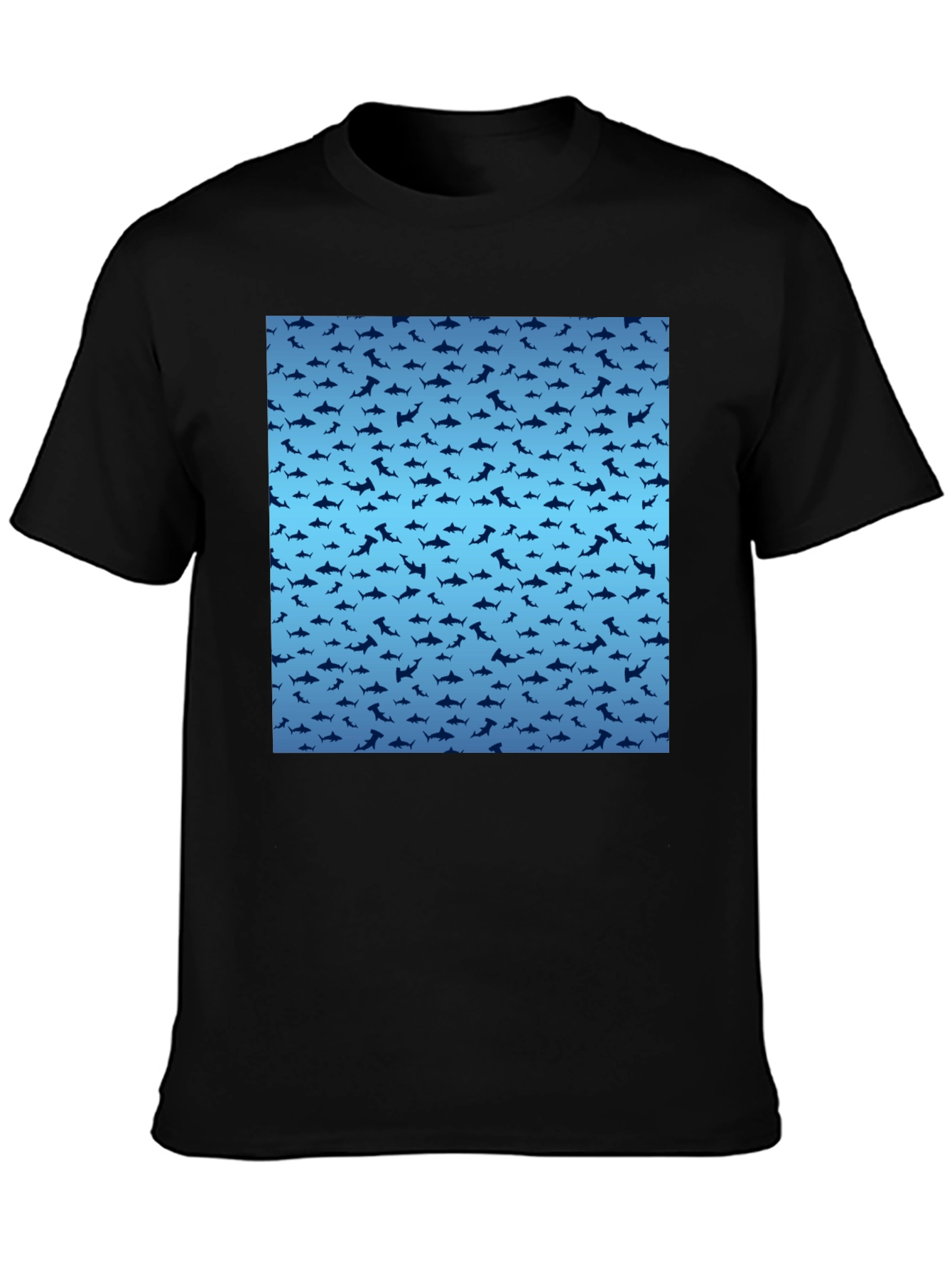Shark Pattern T-Shirt - Stylish Mens Tee