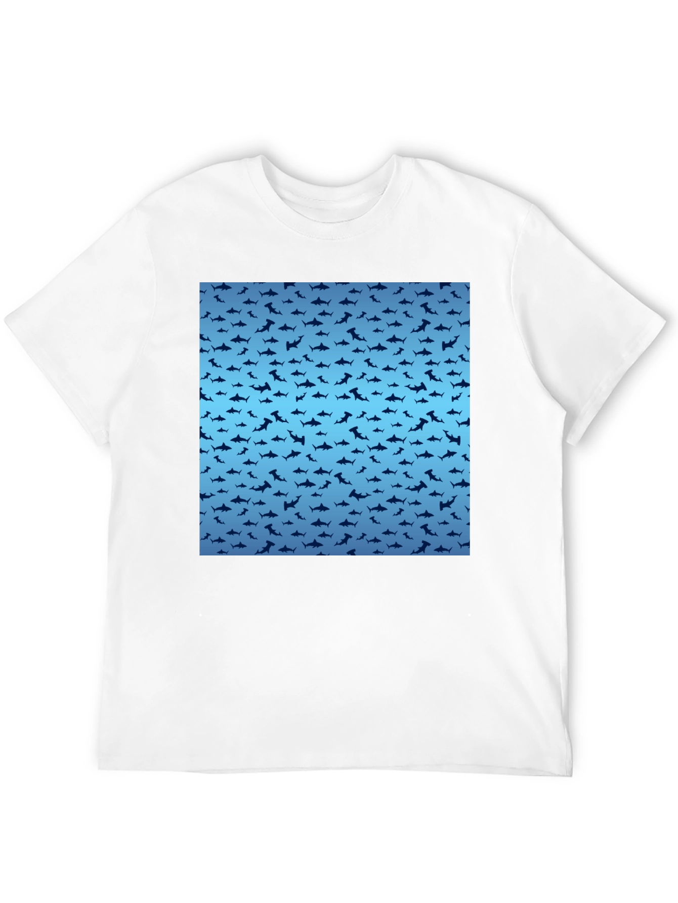 Shark Pattern T-Shirt - Stylish Mens Tee