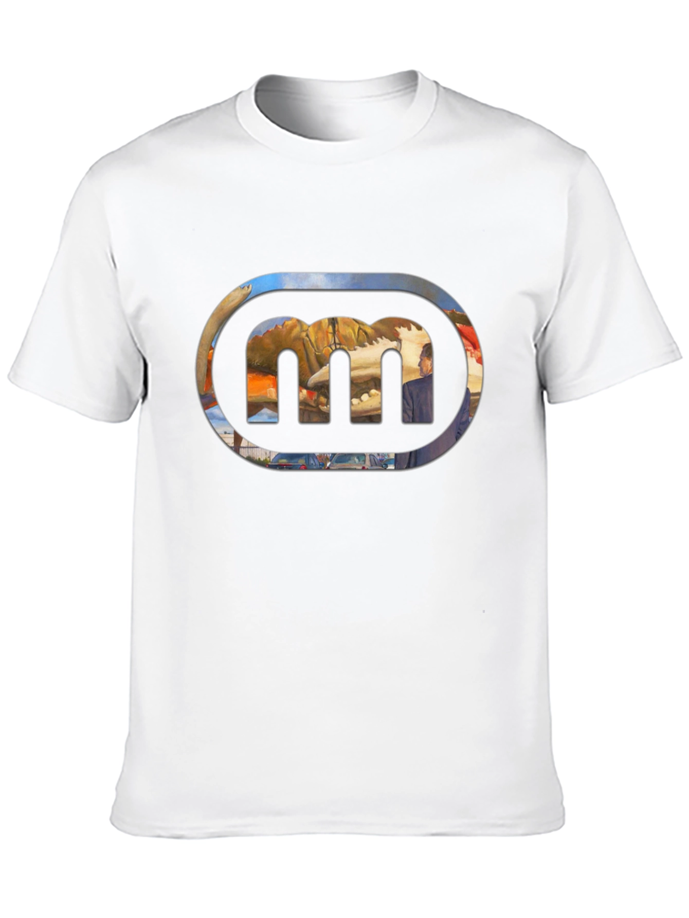 Black Graphic Tee with Unique Logo