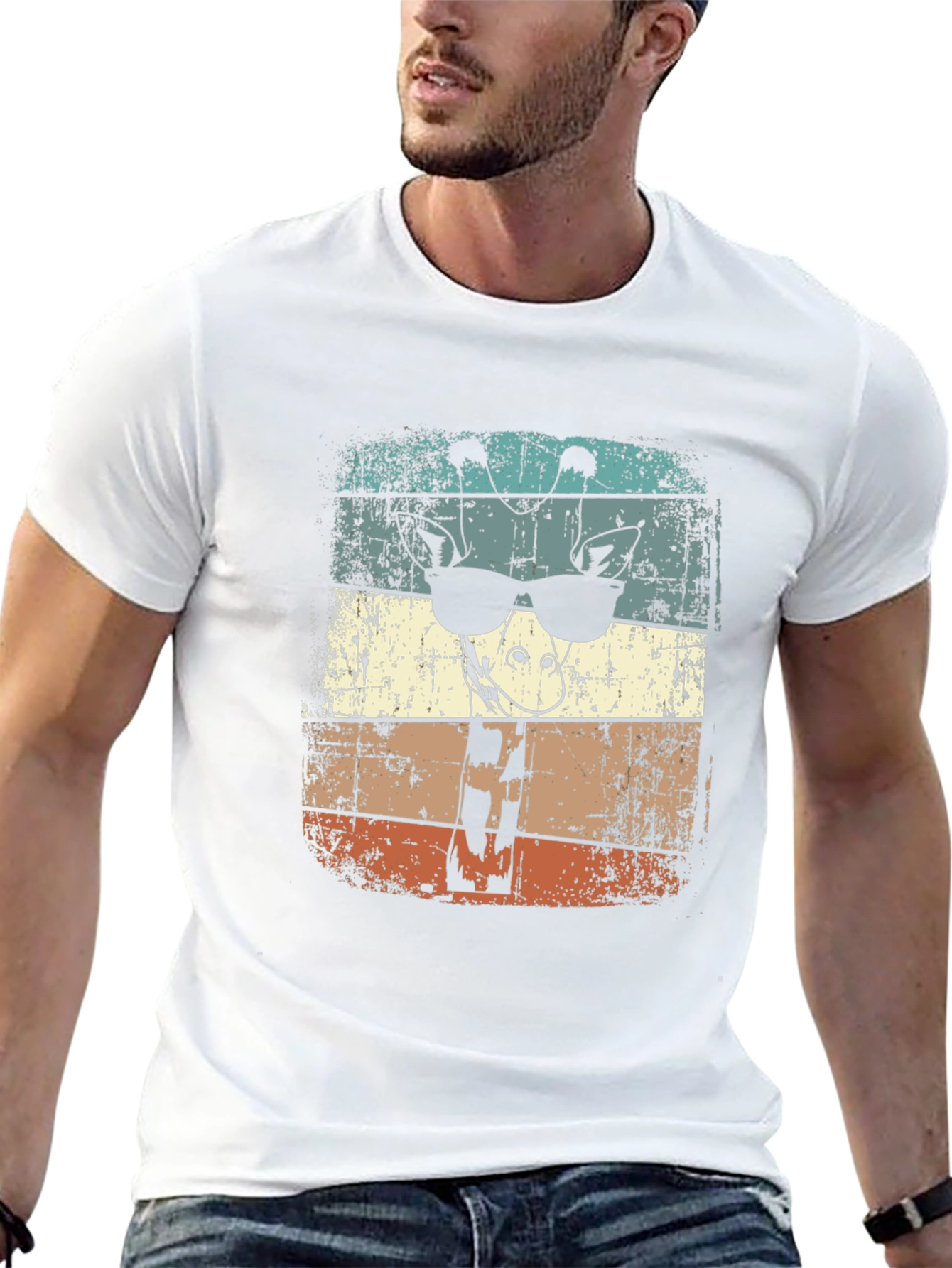Cool Giraffe Retro Style Tee