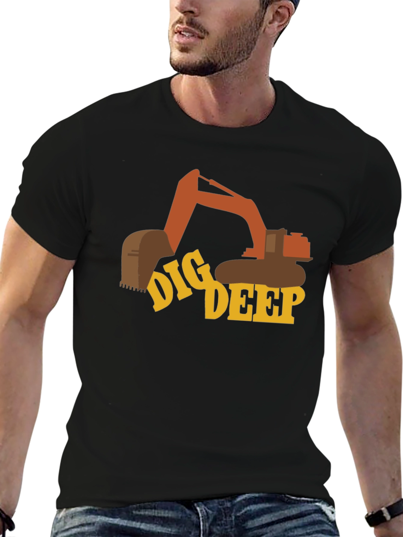 Dig Deep Excavator Graphic T-Shirt