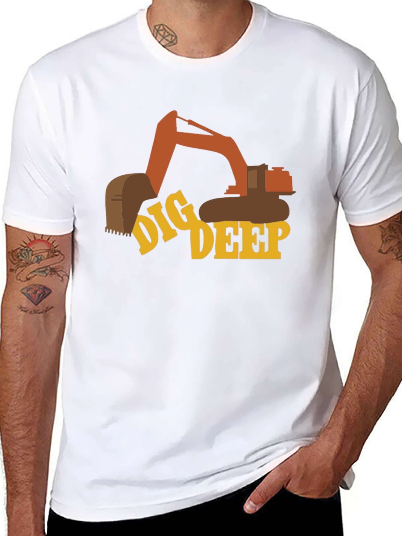 Dig Deep Excavator Graphic T-Shirt