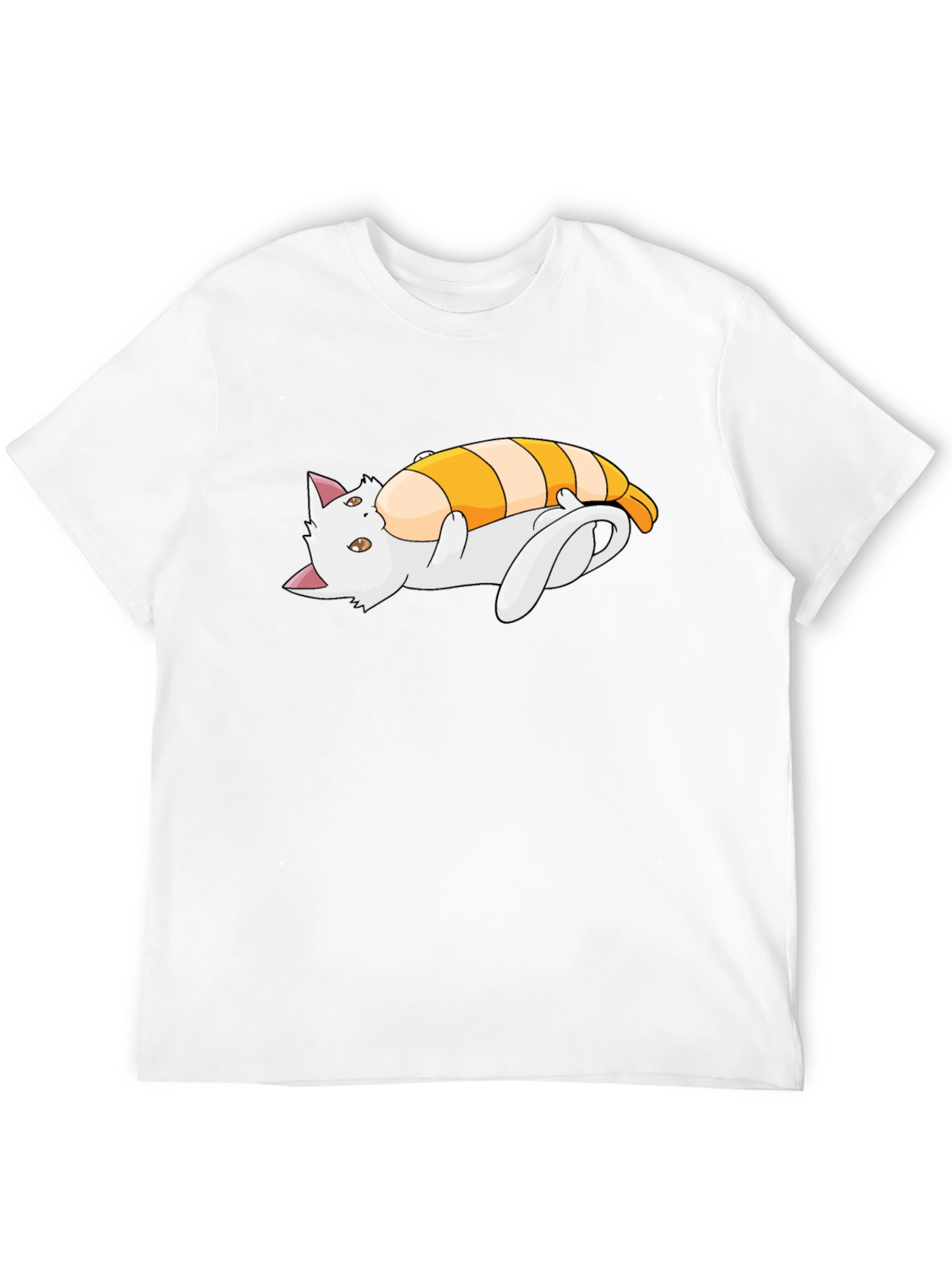 Cat Sushi Roll Graphic T-Shirt