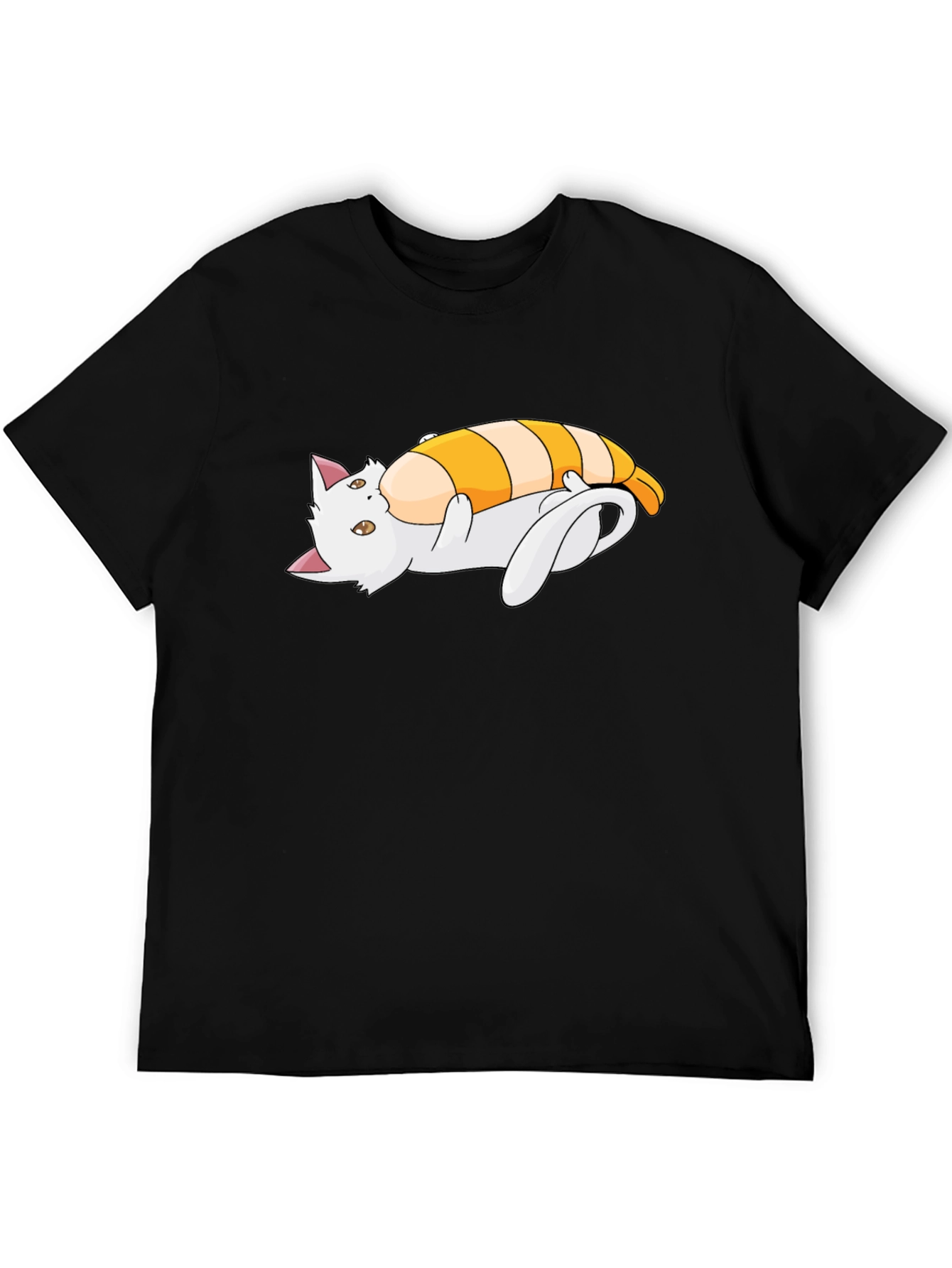 Cat Sushi Roll Graphic T-Shirt