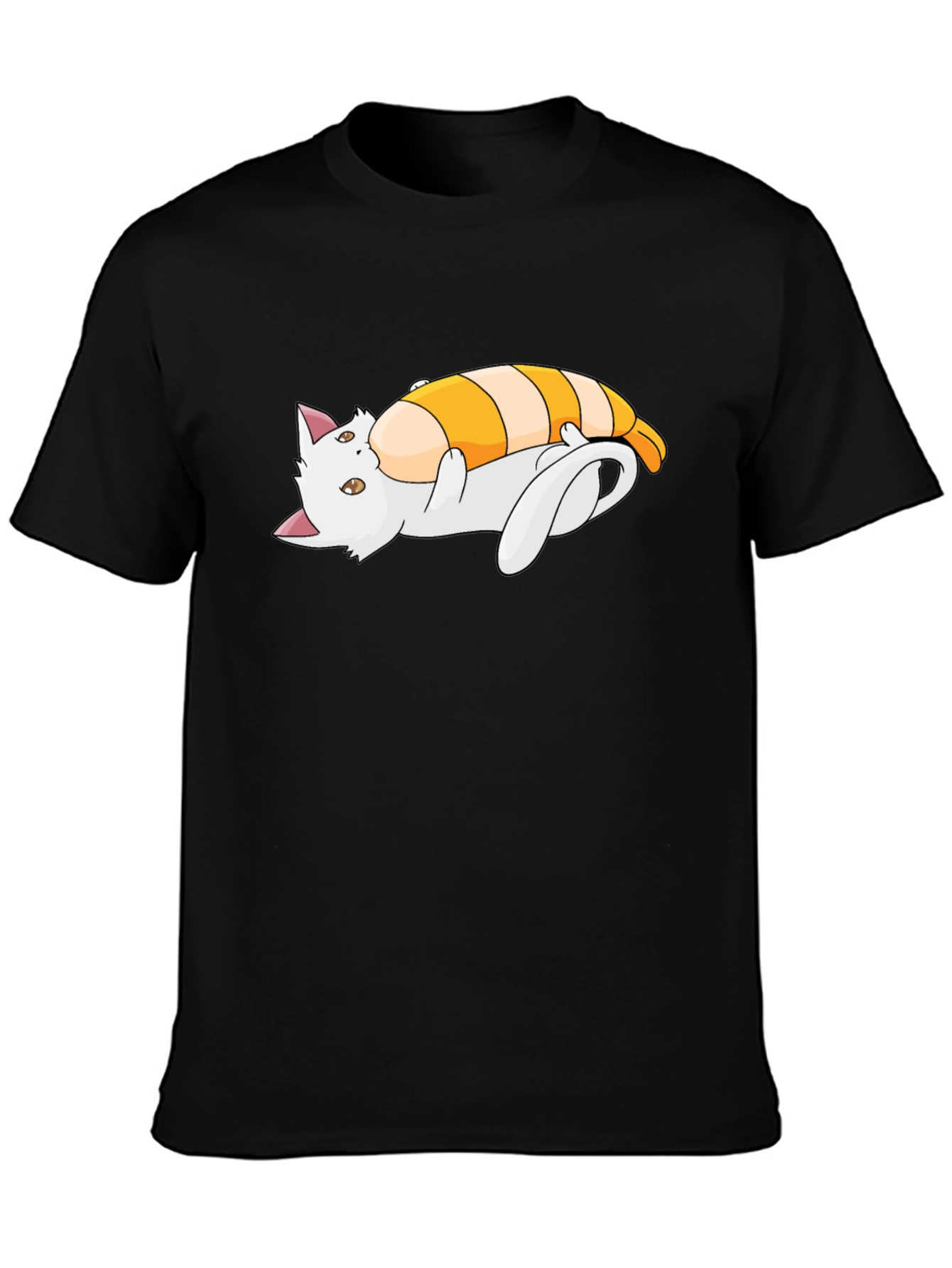 Cat Sushi Roll Graphic T-Shirt