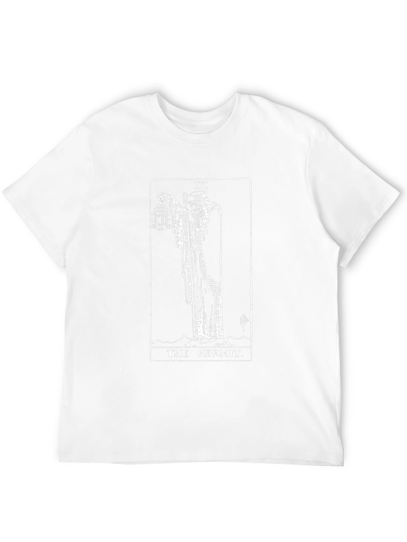 The Hermit Tarot Card Graphic T-Shirt - Black