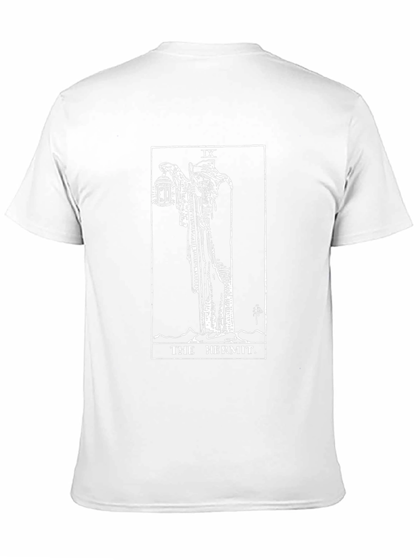 The Hermit Tarot Card Graphic T-Shirt - Black