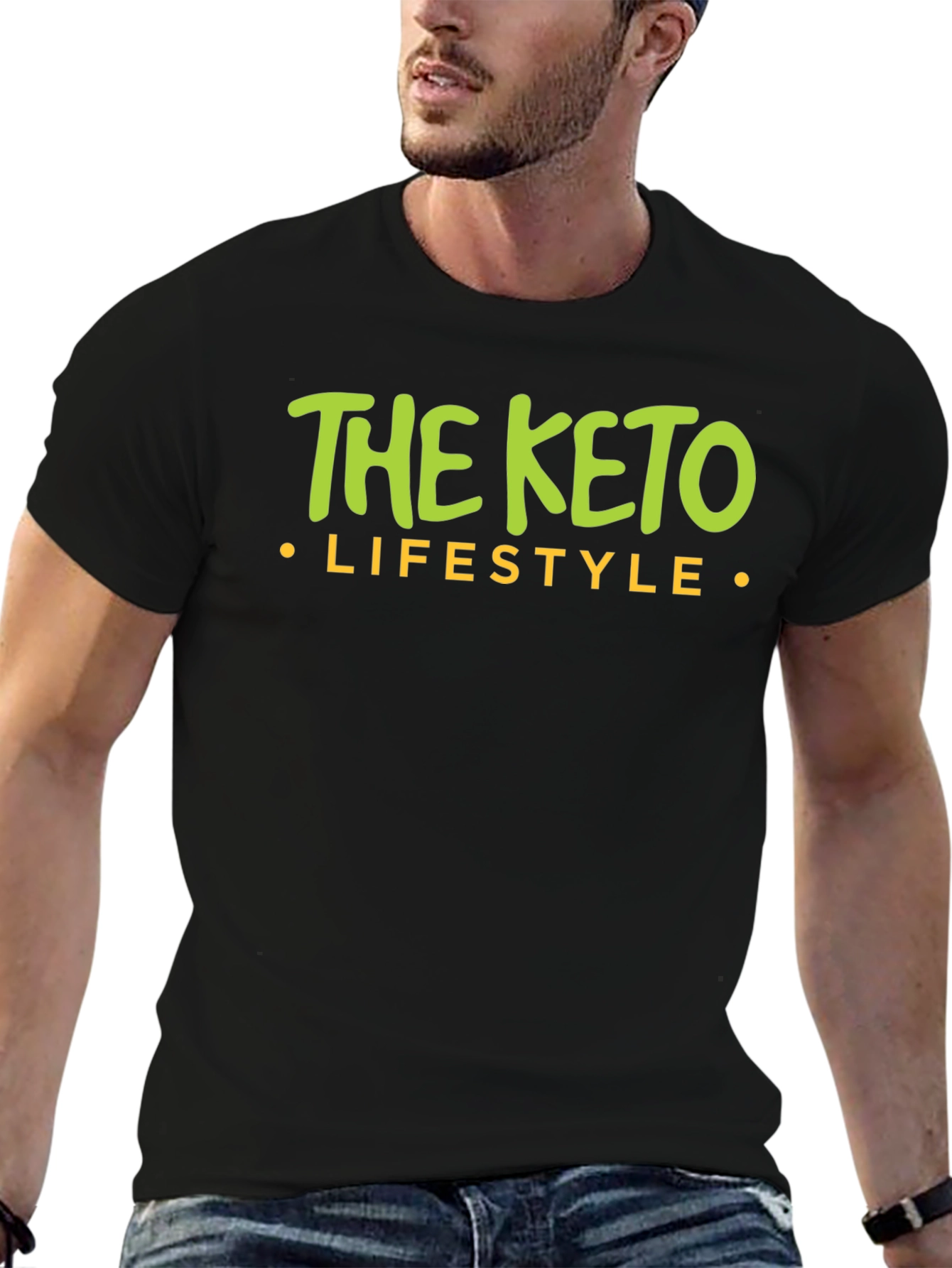 The Keto Lifestyle Black Graphic T-Shirt