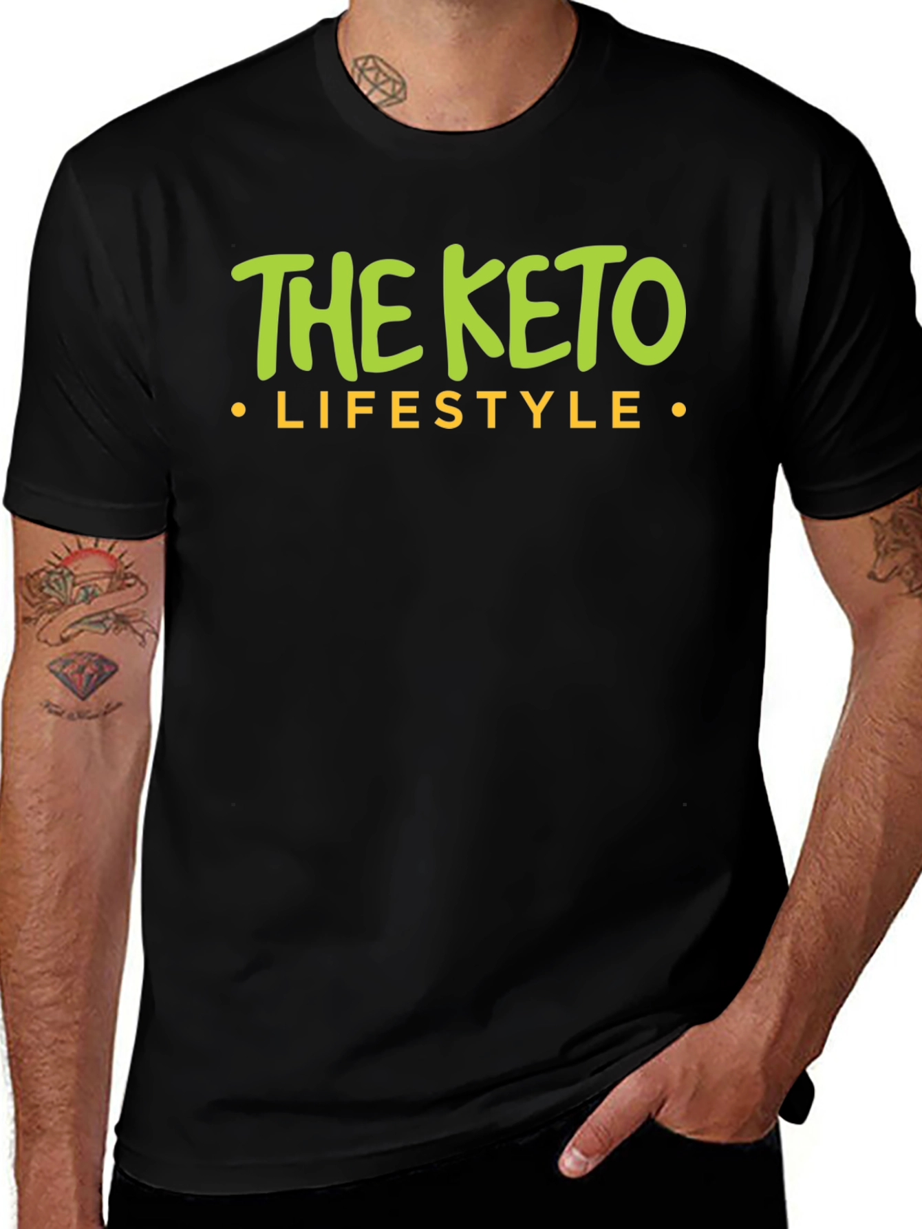 The Keto Lifestyle Black Graphic T-Shirt