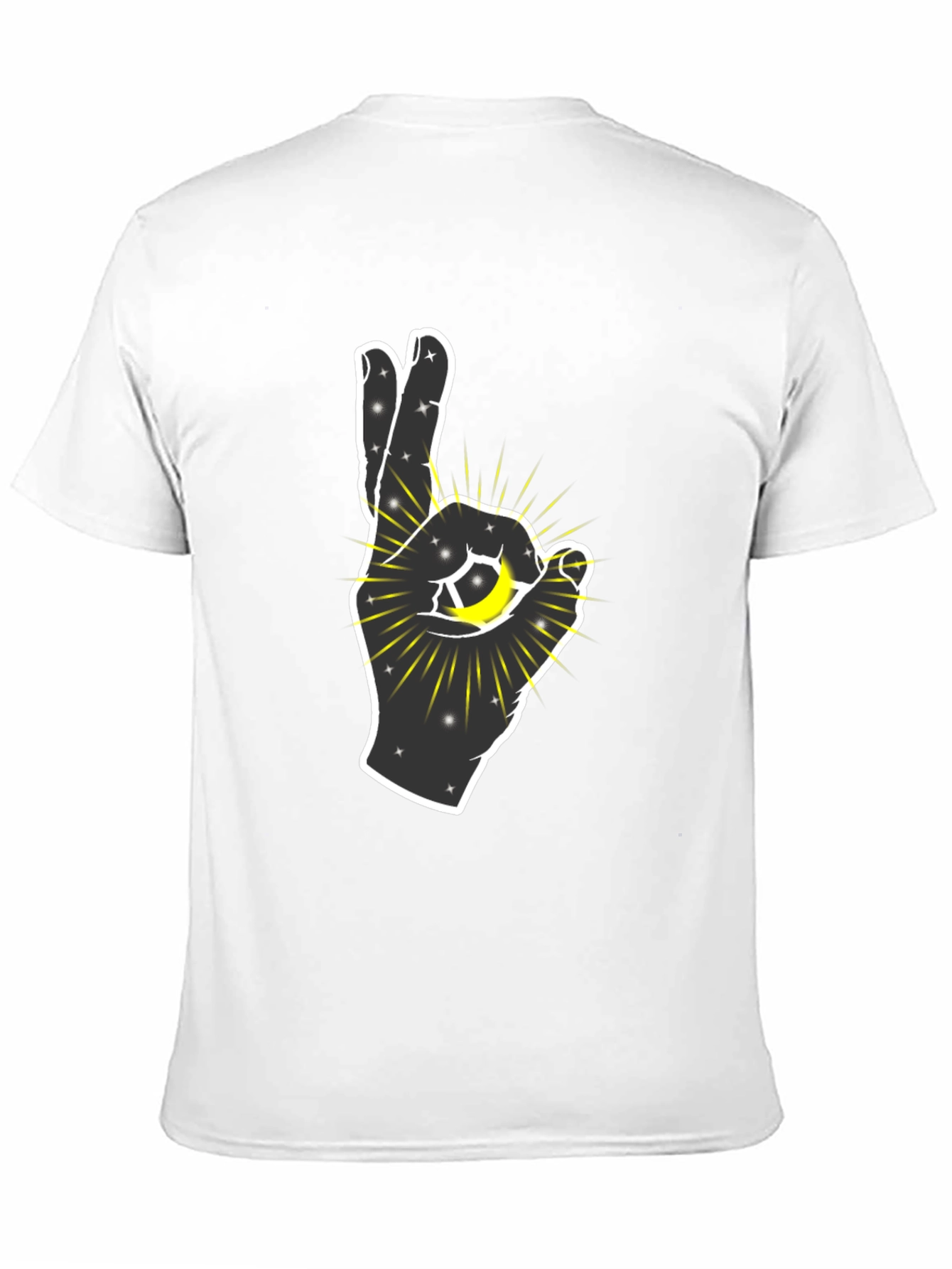 Cosmic Hand Graphic T-Shirt - Black
