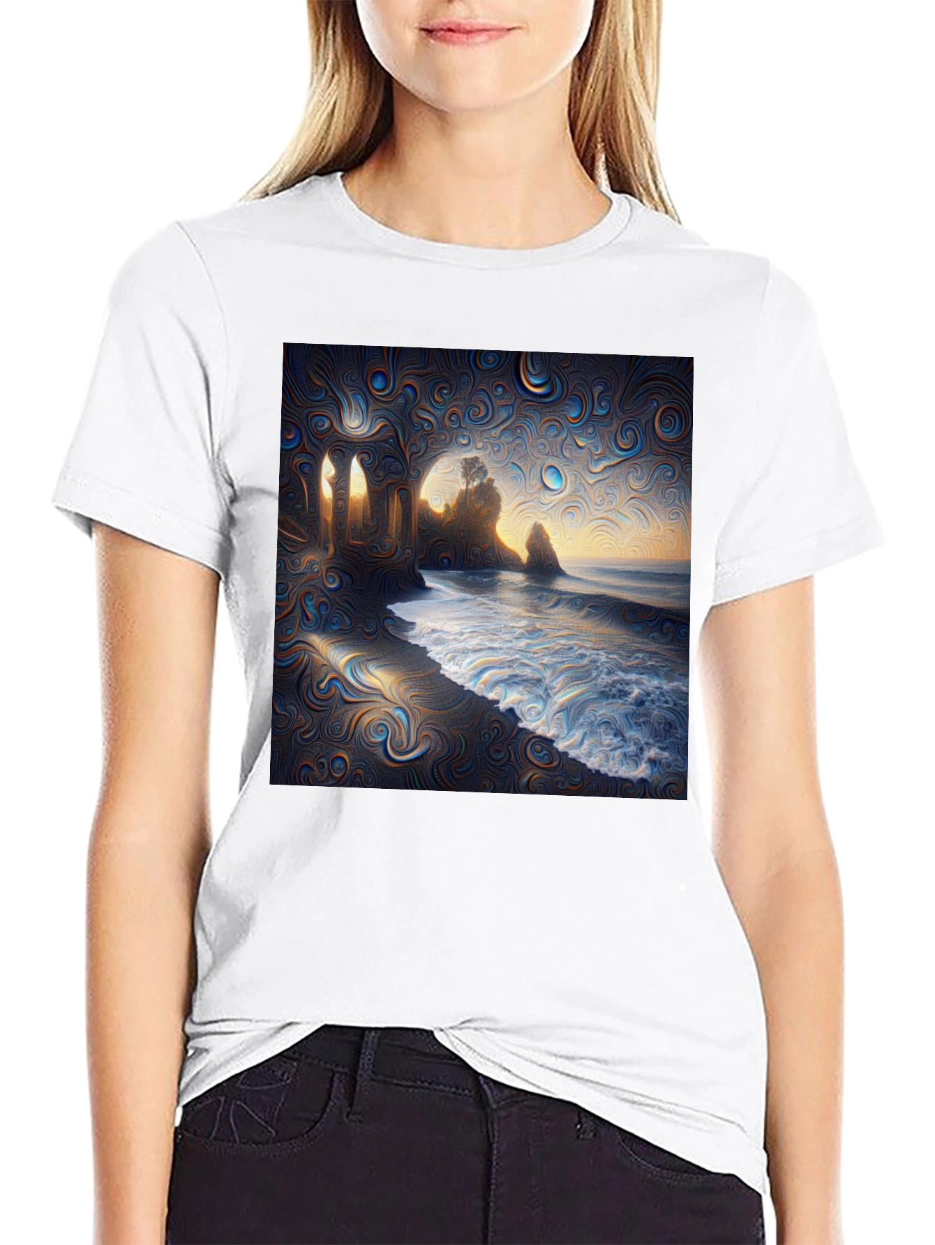 Artistic Seascape Graphic Tee
