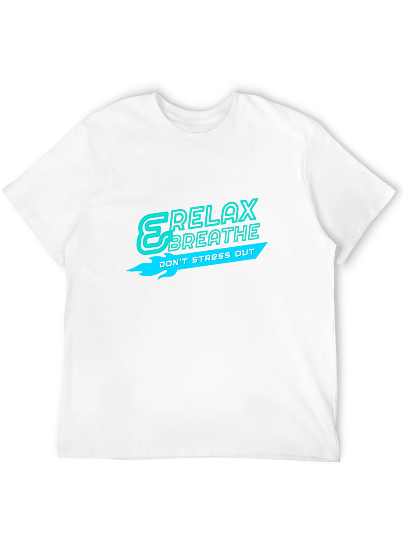 Relax Breathe Graphic Black T-Shirt