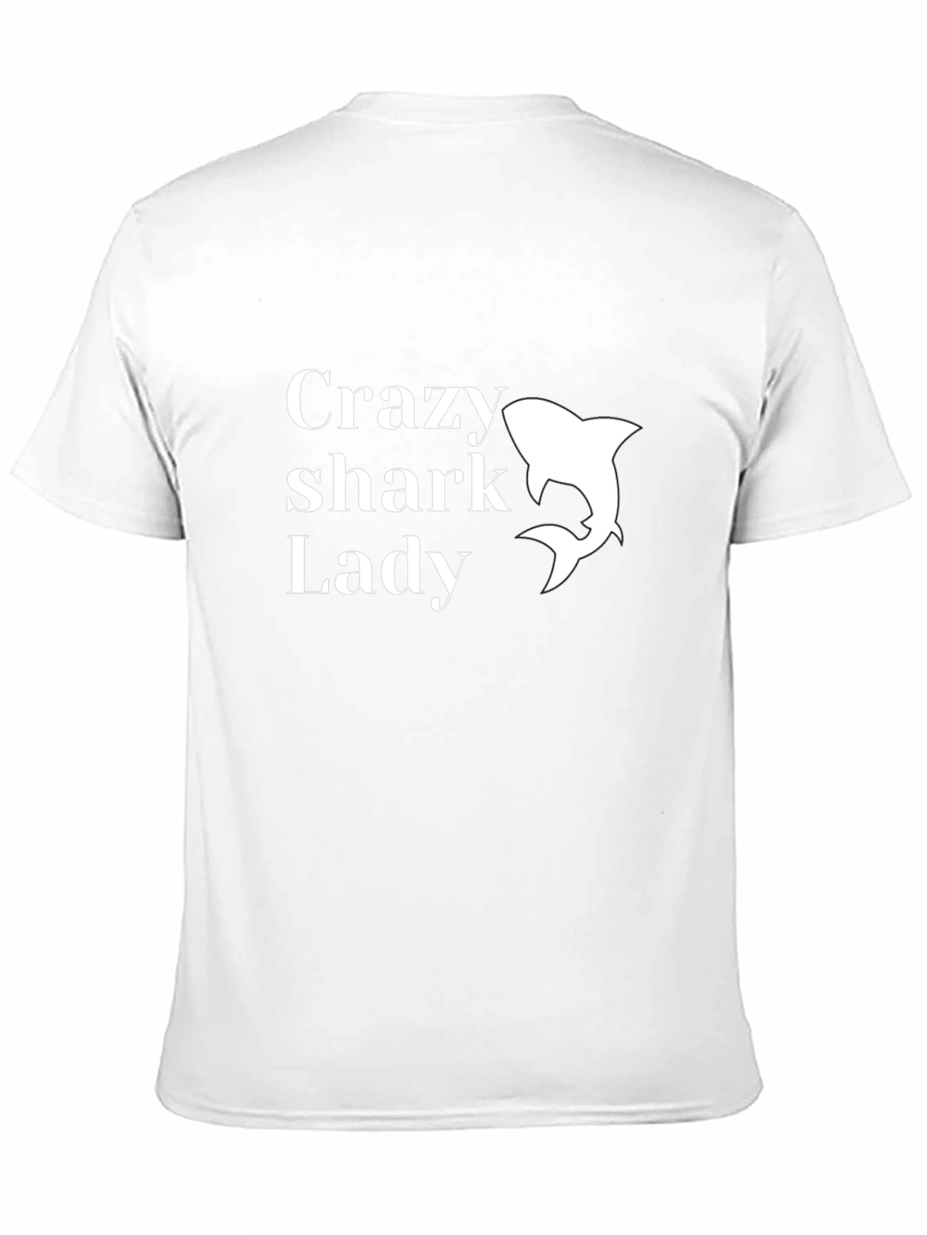 Crazy Shark Lady T-Shirt - Black