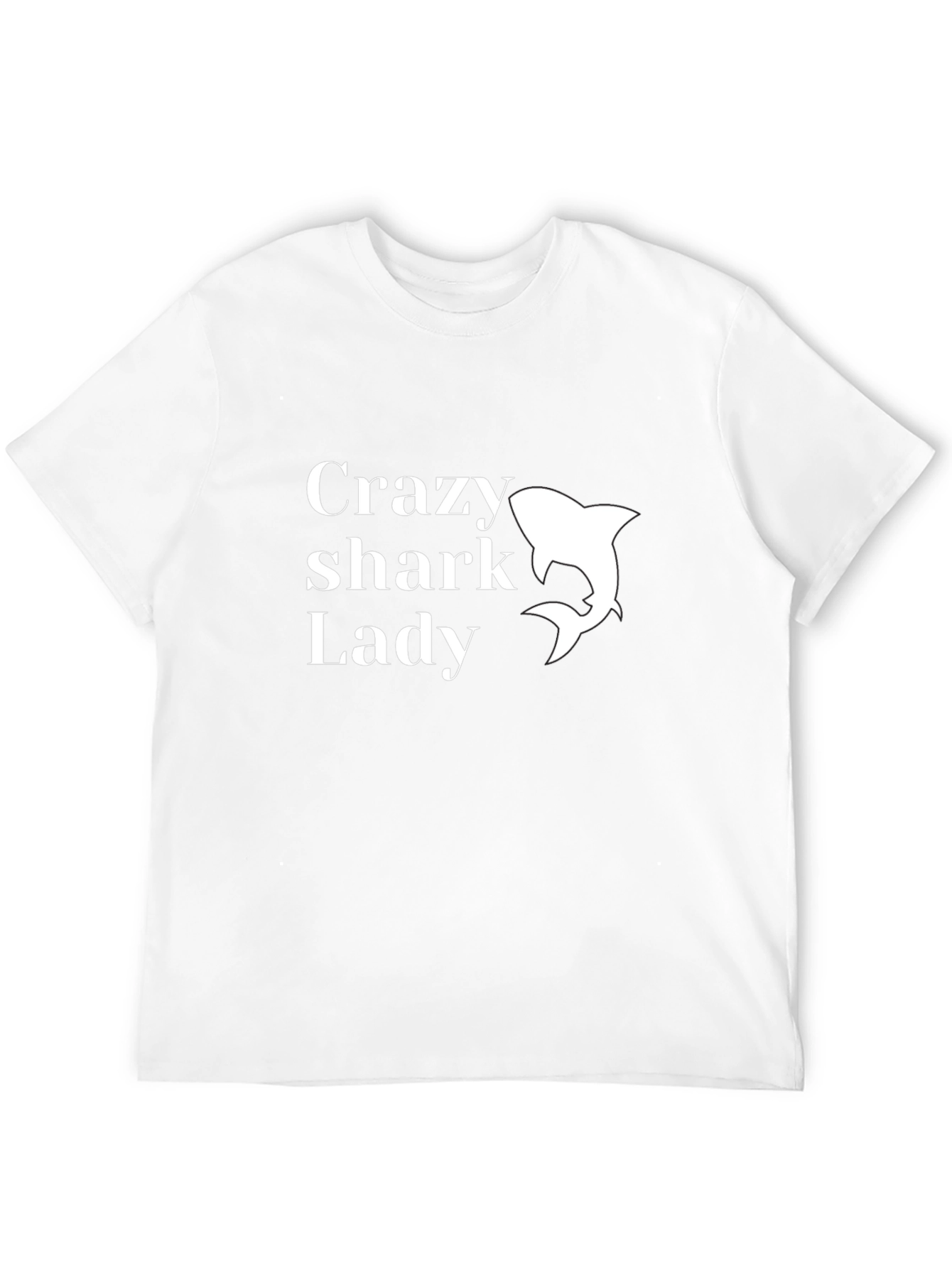Crazy Shark Lady T-Shirt - Black