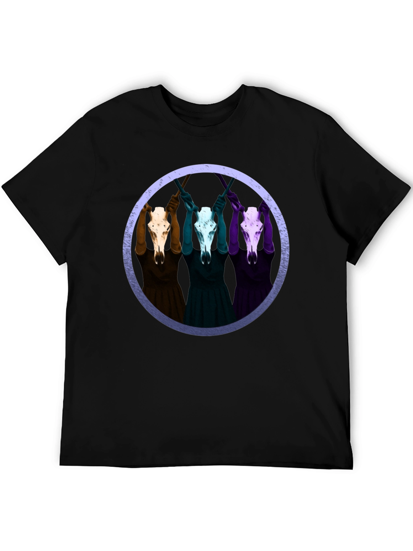 Skull Circle Graphic Tee - Unisex Black T-Shirt