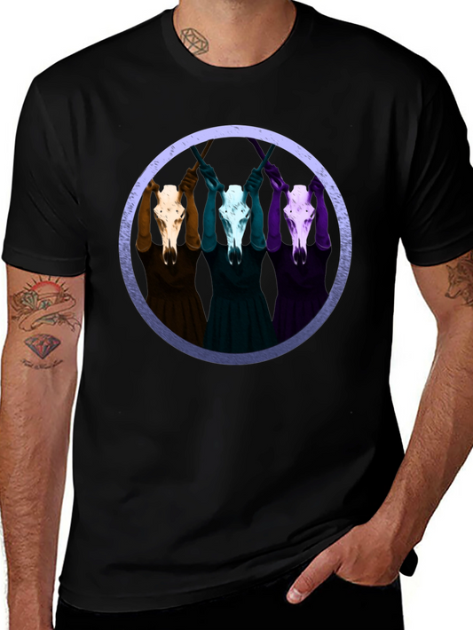 Skull Circle Graphic Tee - Unisex Black T-Shirt
