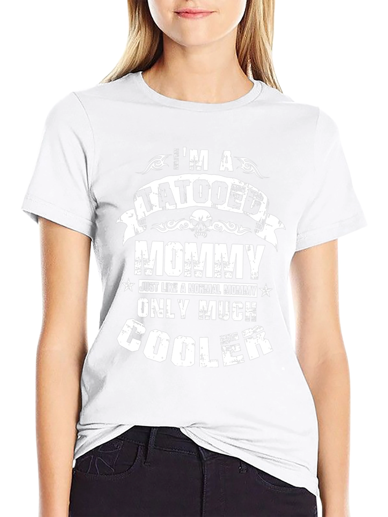 Tattooed Mommy Graphic Tee - Cool Mom T-Shirt