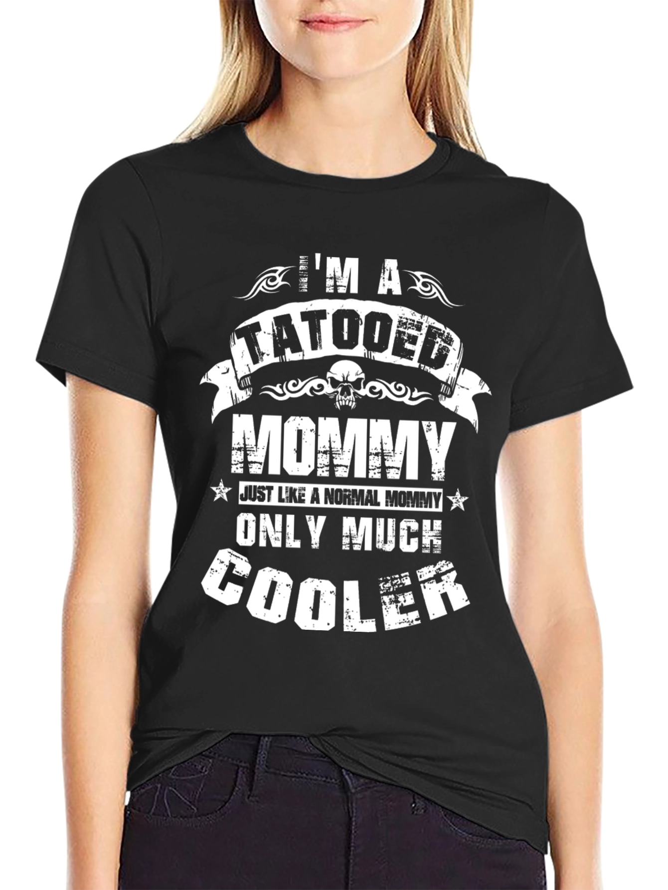 Tattooed Mommy Graphic Tee - Cool Mom T-Shirt