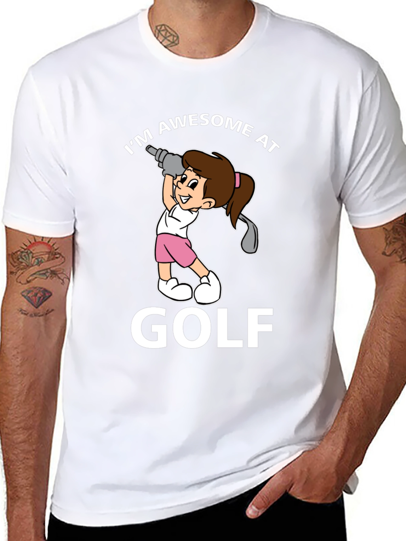 Awesome at Golf Graphic T-Shirt