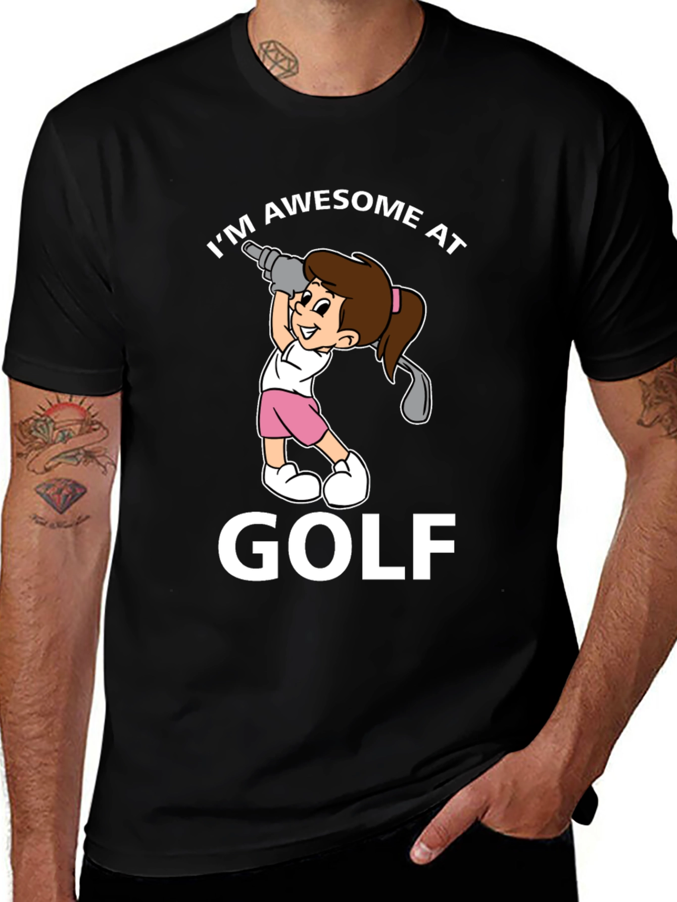 Awesome at Golf Graphic T-Shirt