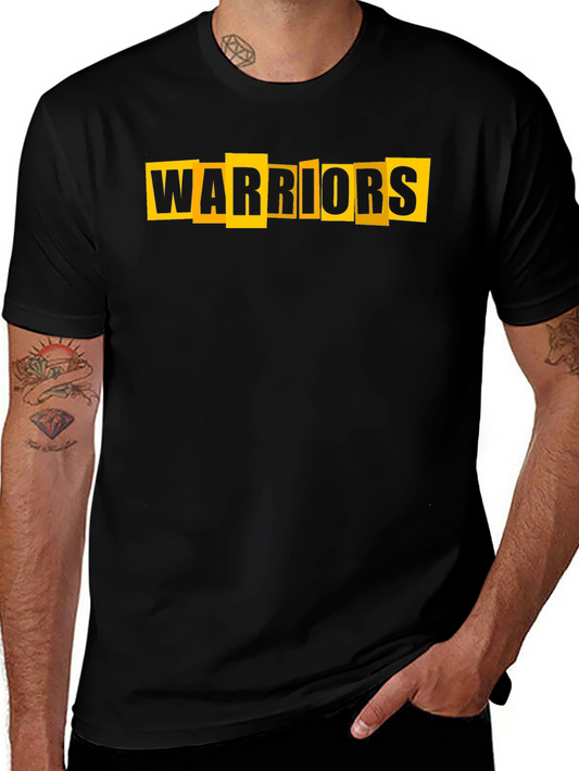 Warriors Graphic Tee - Black Cotton Blend