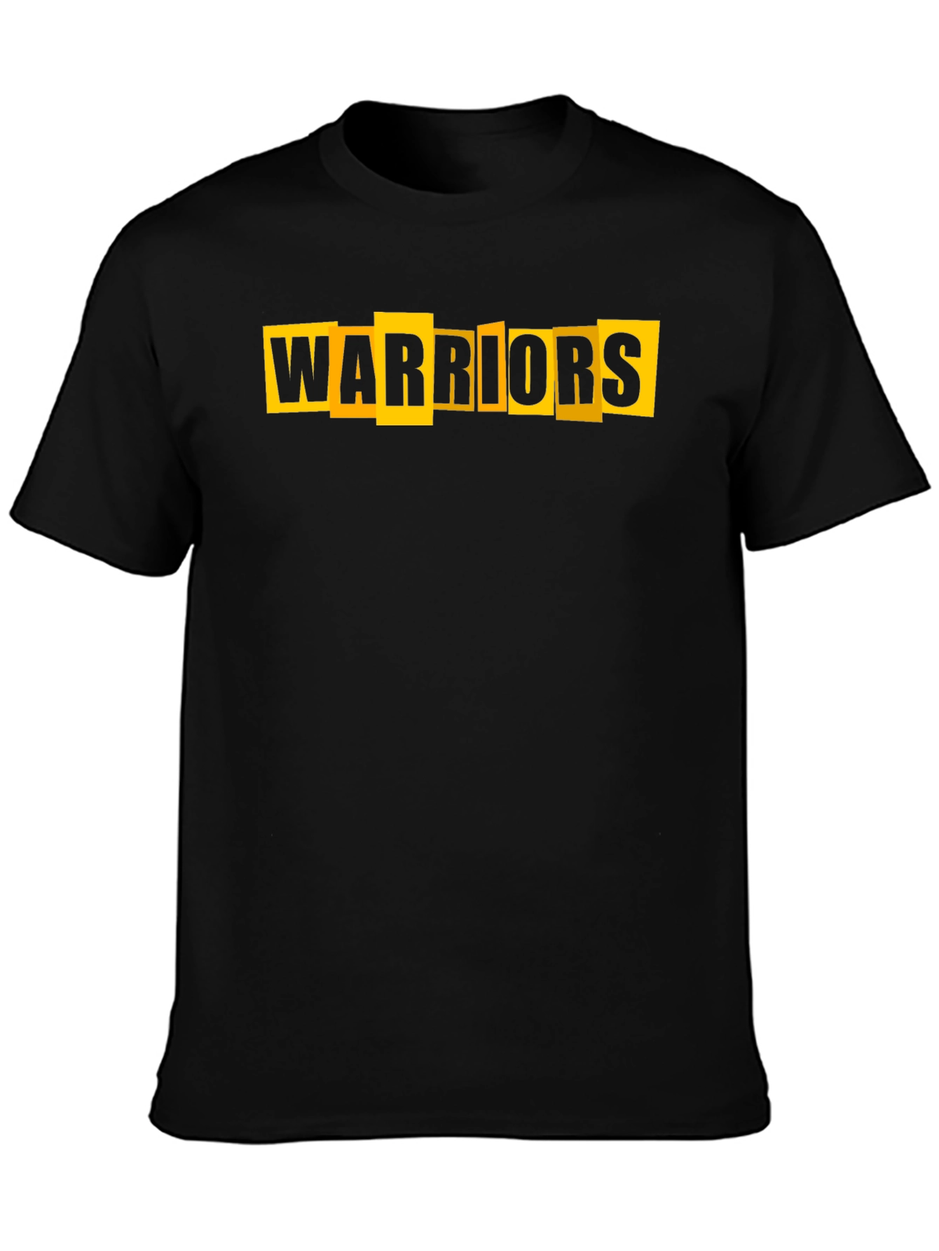 Warriors Graphic Tee - Black Cotton Blend