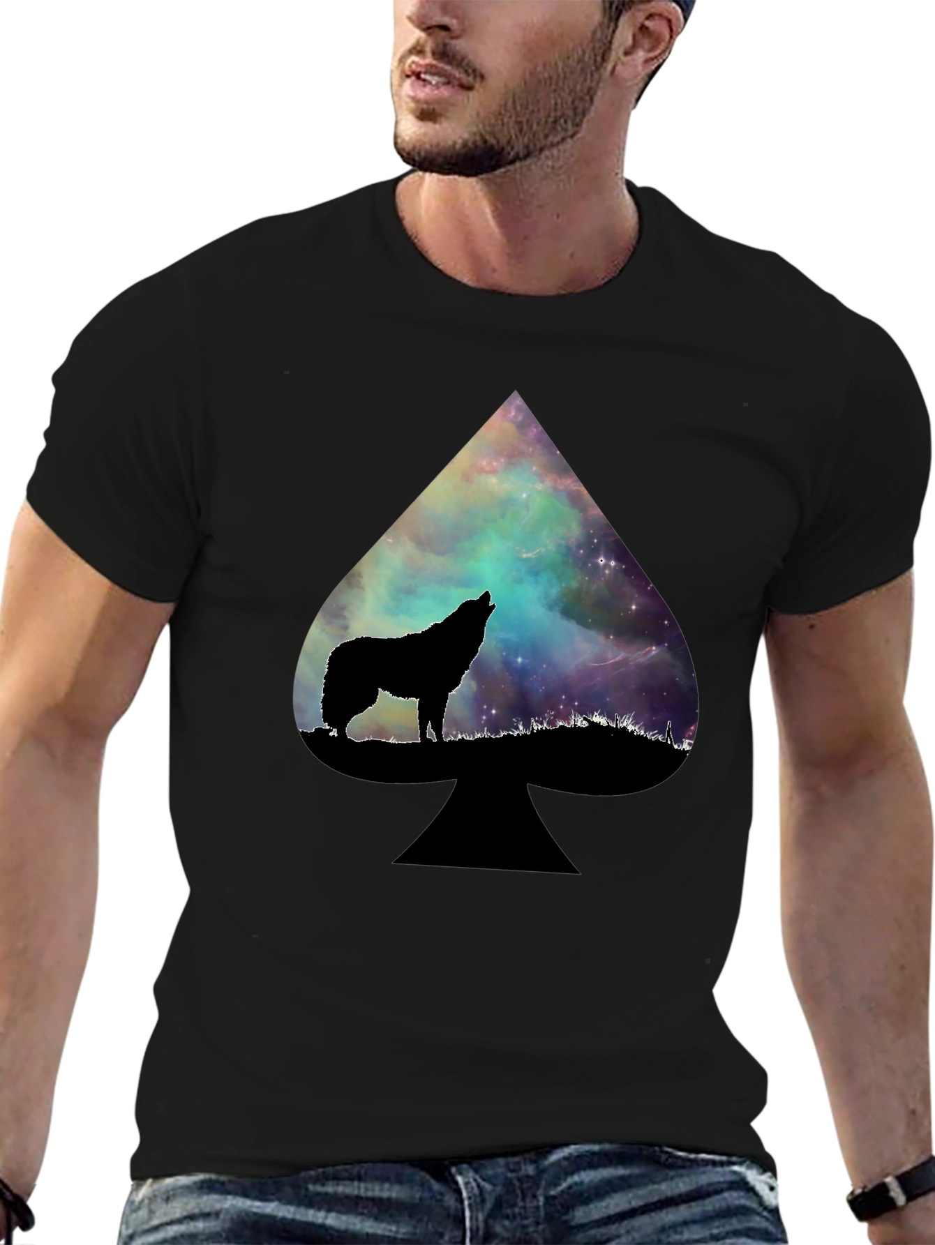 Wolf Galaxy Spade T-Shirt