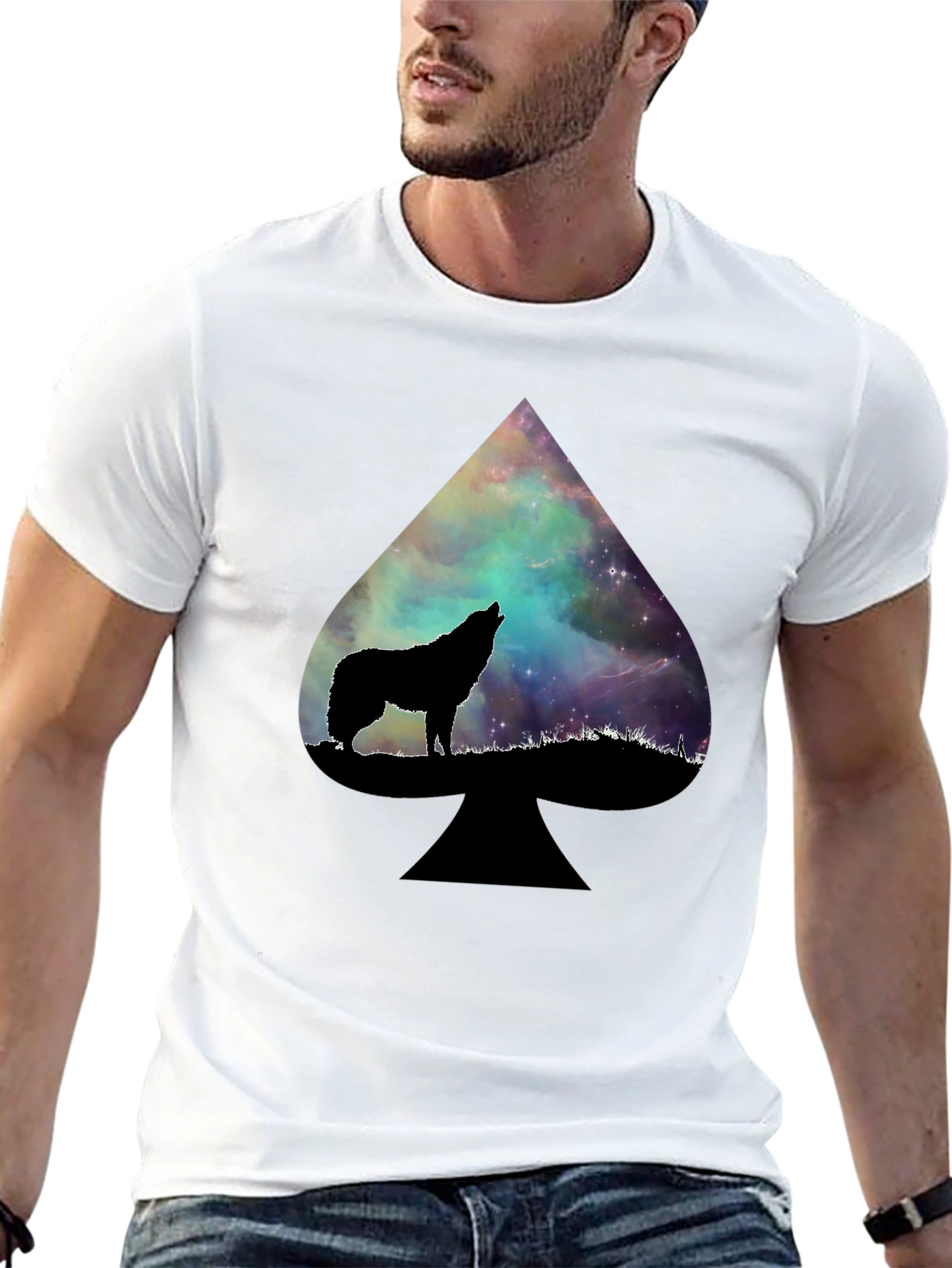Wolf Galaxy Spade T-Shirt