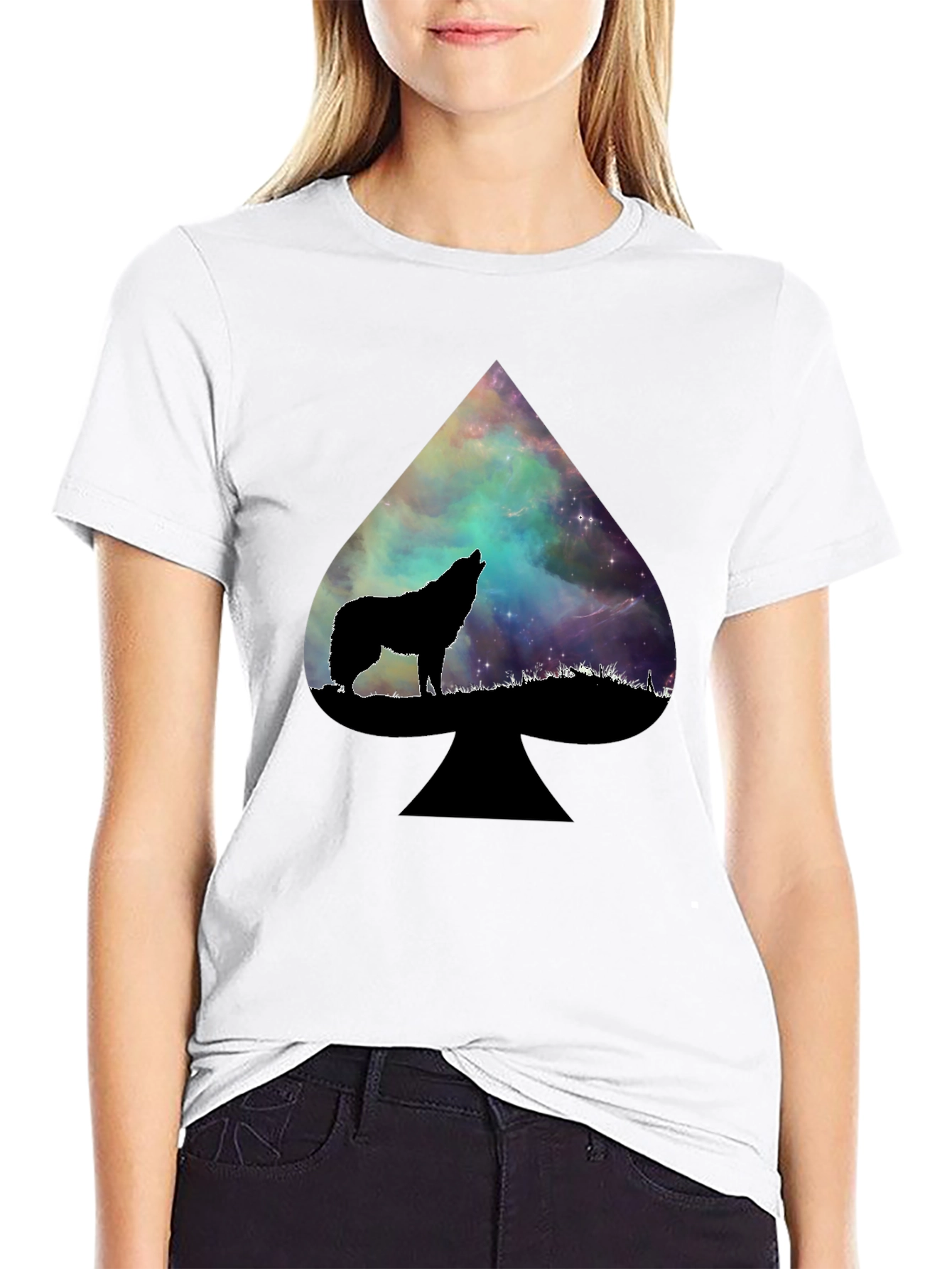 Wolf Galaxy Spade T-Shirt