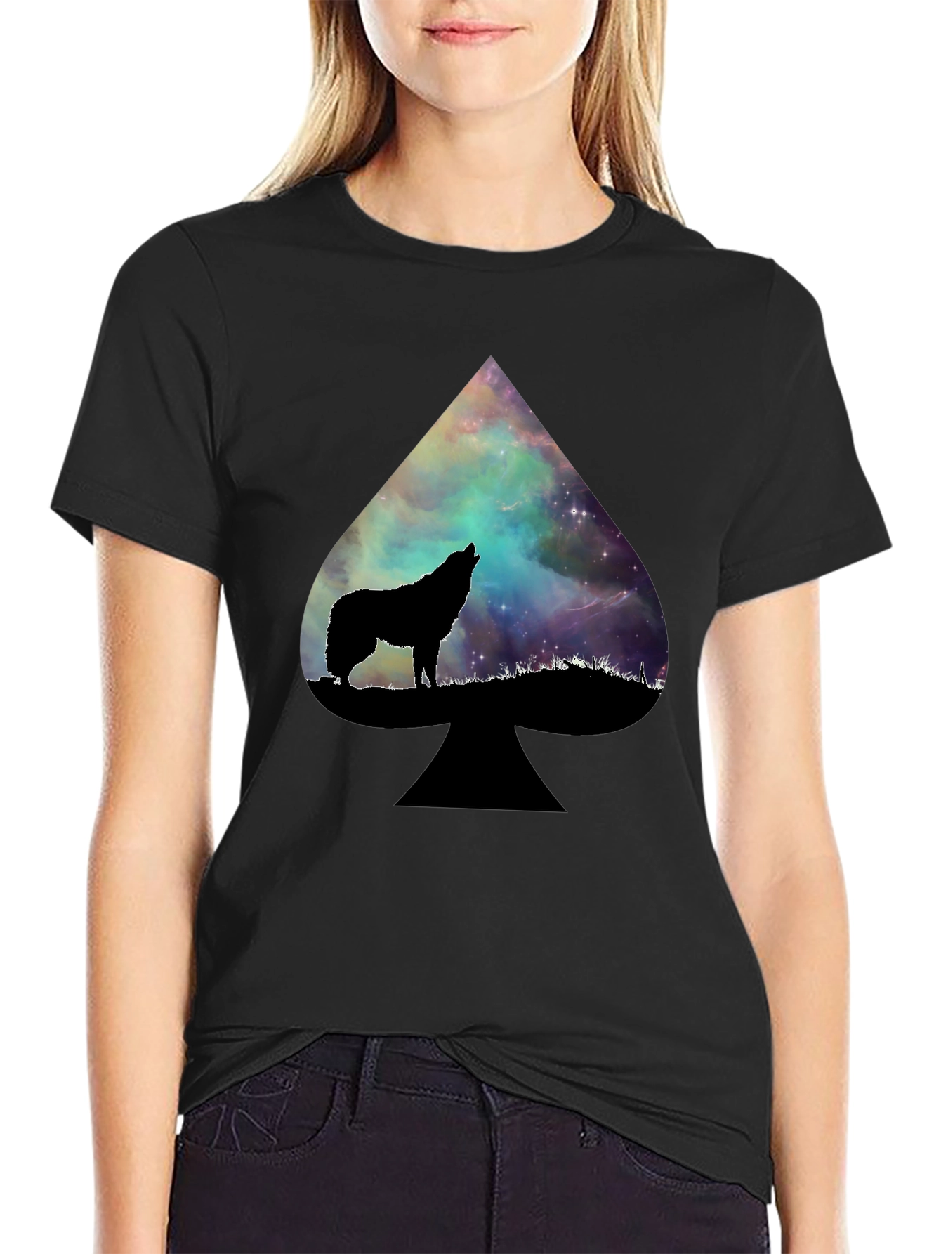 Wolf Galaxy Spade T-Shirt