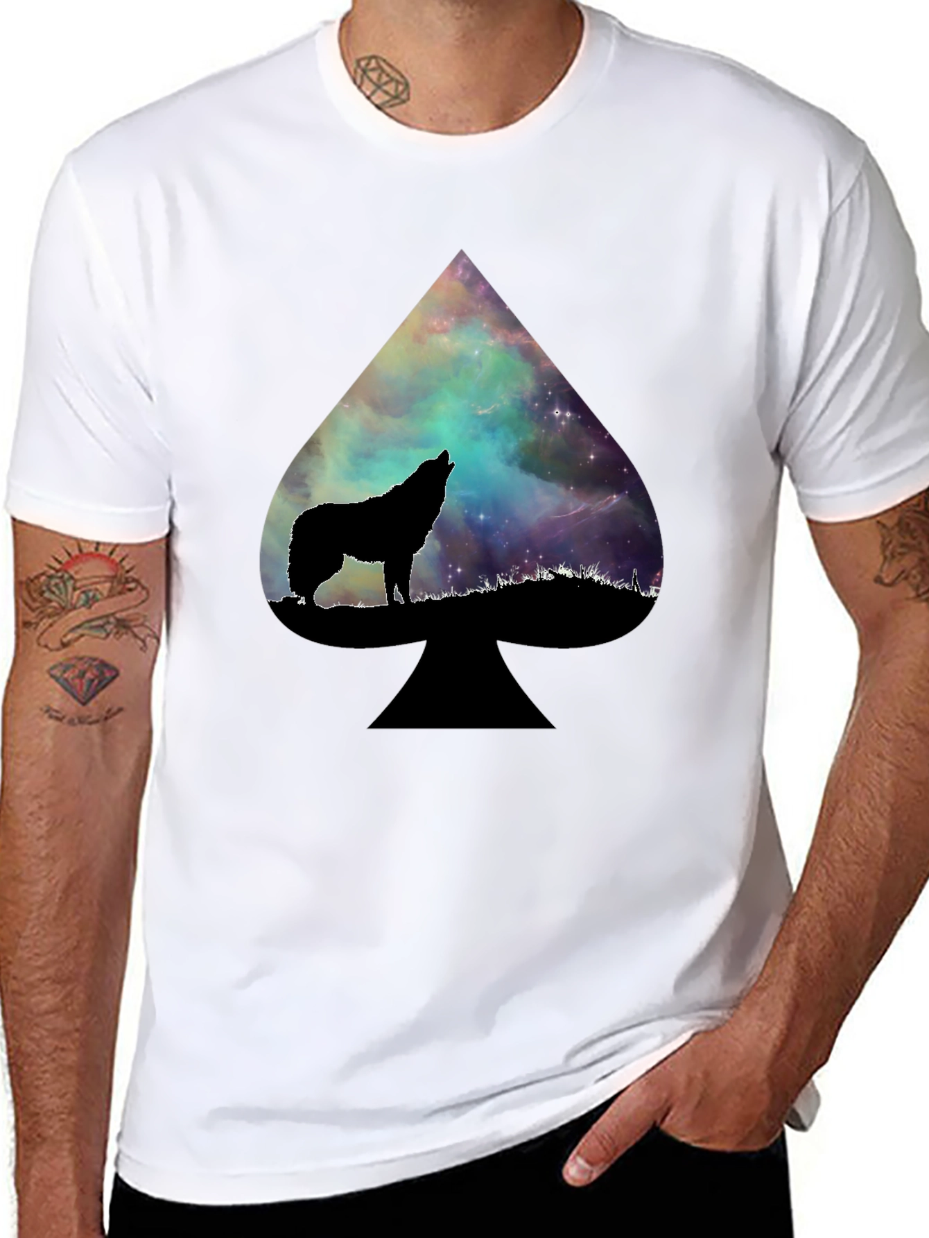 Wolf Galaxy Spade T-Shirt