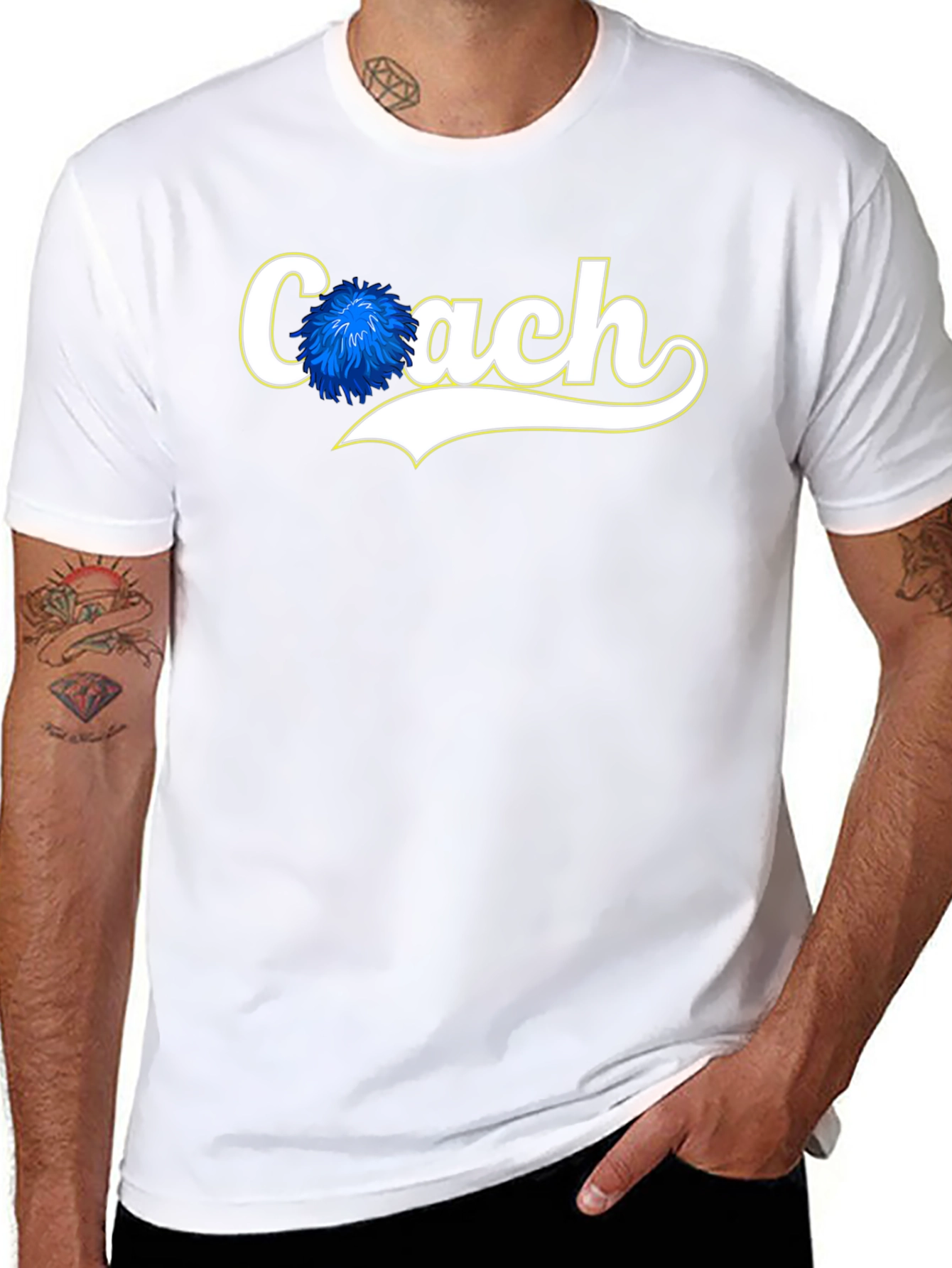 Coach Pom Pom Graphic Tee - Black Cotton Blend