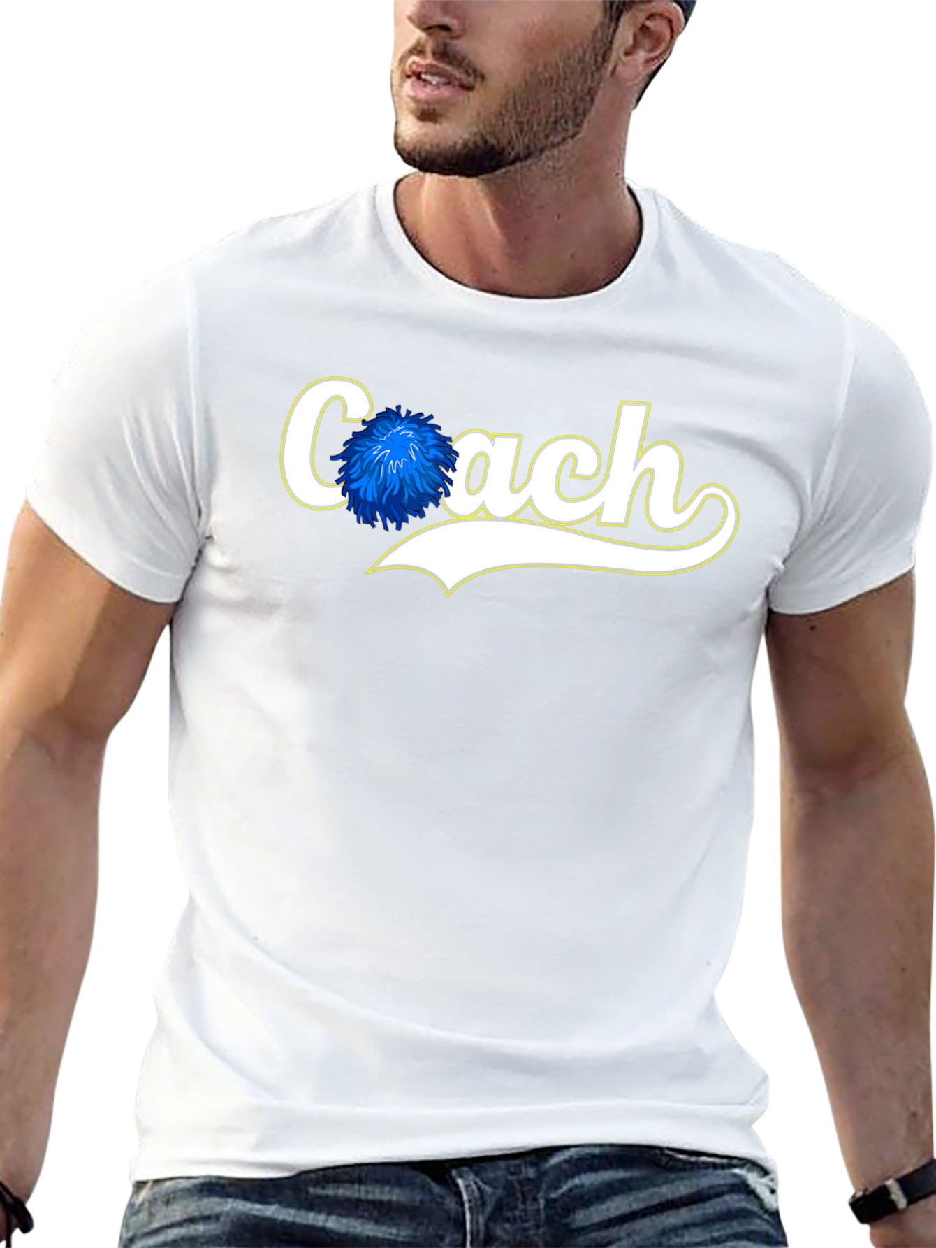 Coach Pom Pom Graphic Tee - Black Cotton Blend