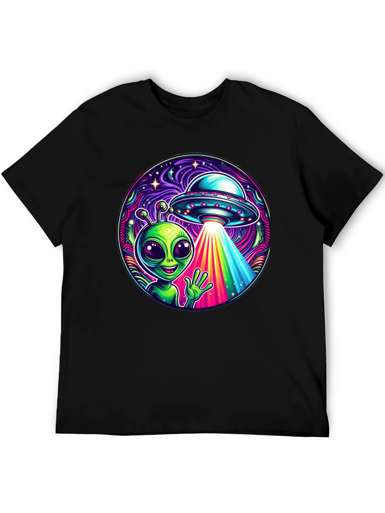 Alien UFO Abduction Graphic T-Shirt - Trendy and Unique!