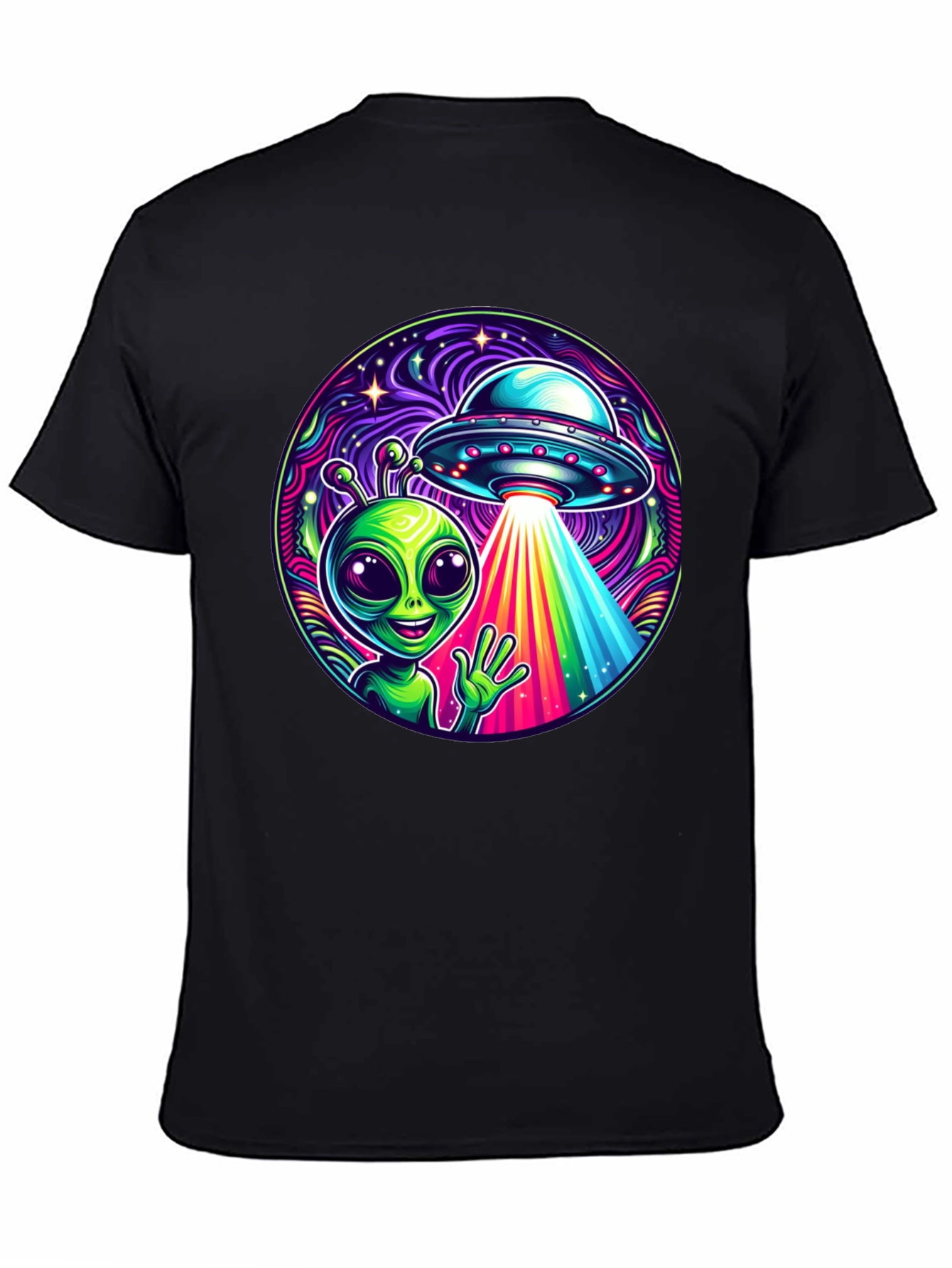 Alien UFO Abduction Graphic T-Shirt - Trendy and Unique!
