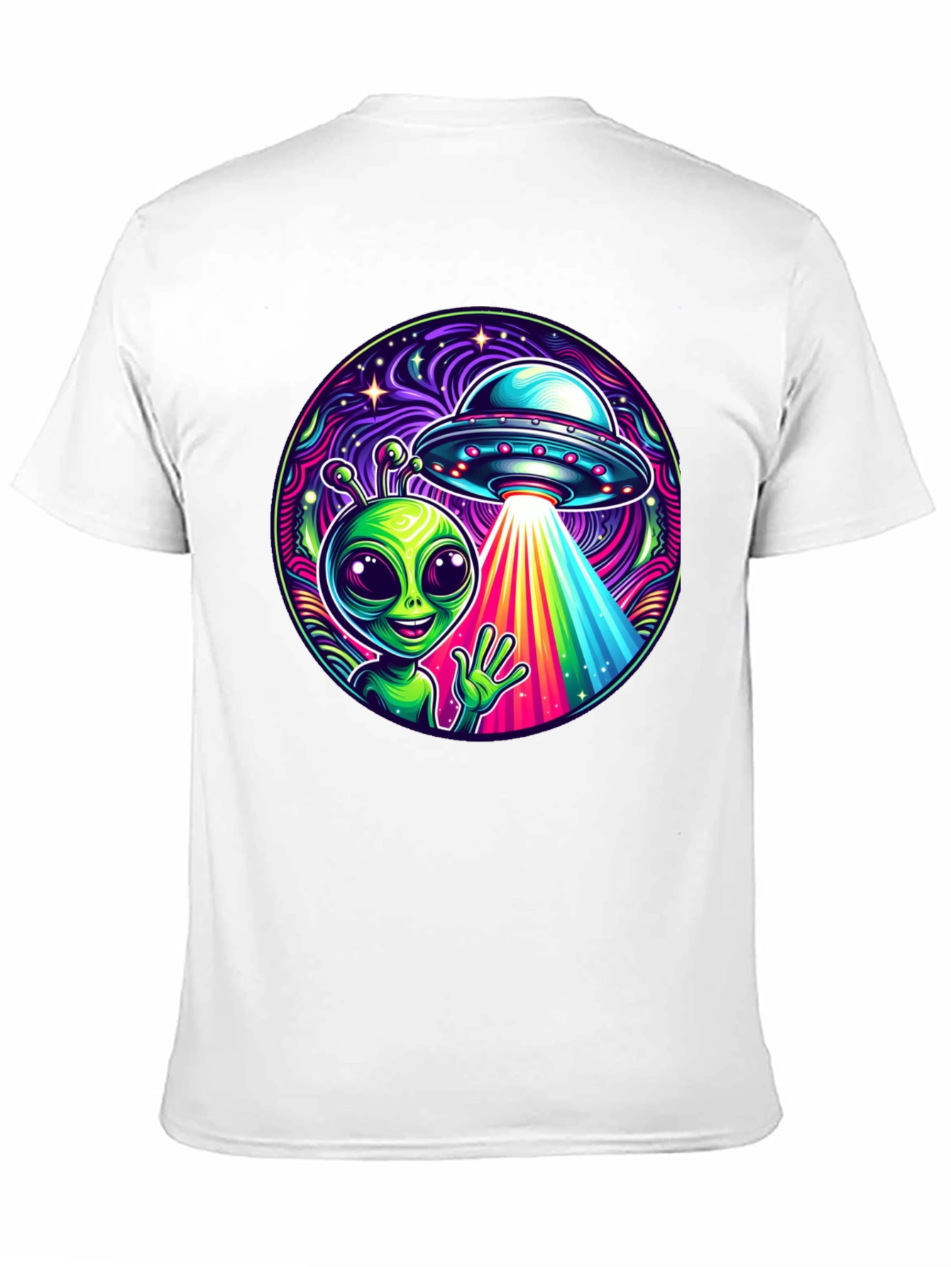 Alien UFO Abduction Graphic T-Shirt - Trendy and Unique!