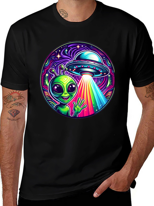Alien UFO Abduction Graphic T-Shirt - Trendy and Unique!