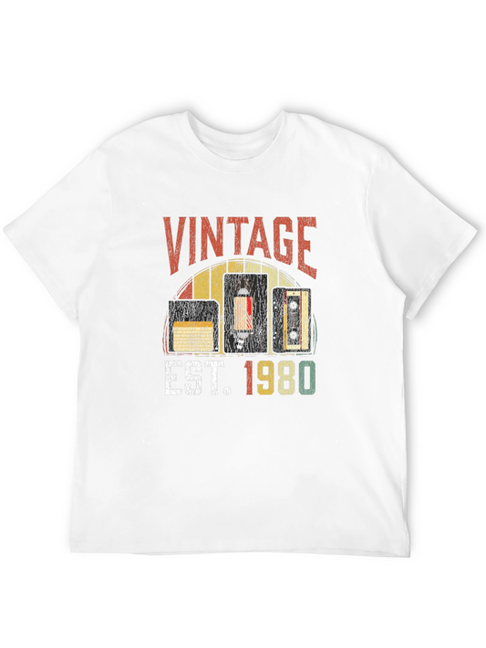 Vintage EST. 1980 Cassette Tape Graphic Tee