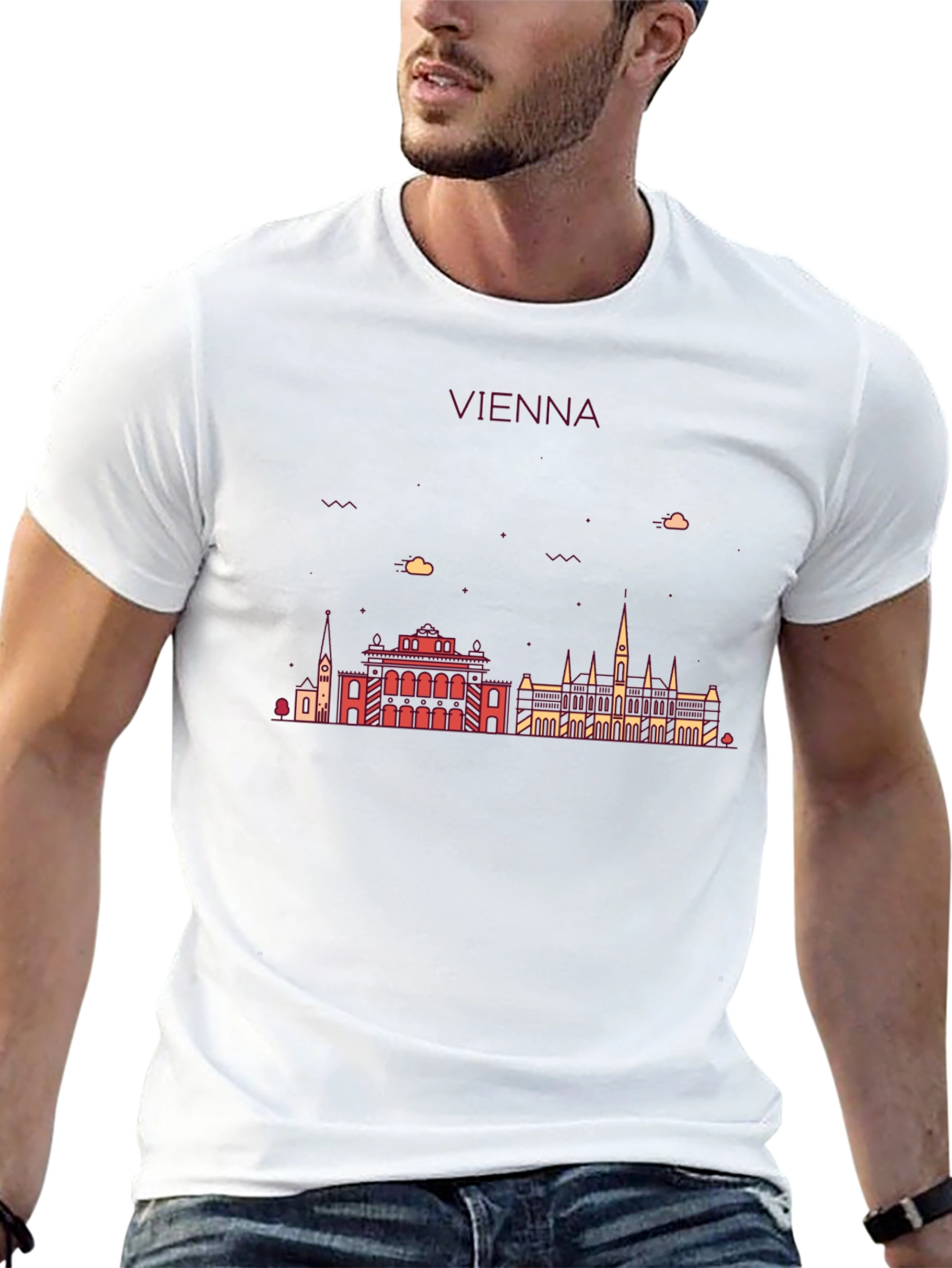 Vienna Skyline Graphic Tee - Black