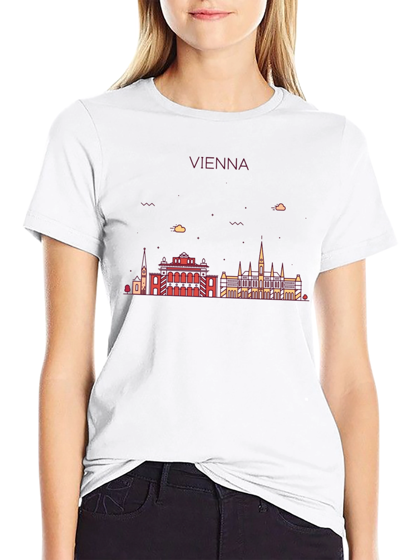 Vienna Skyline Graphic Tee - Black